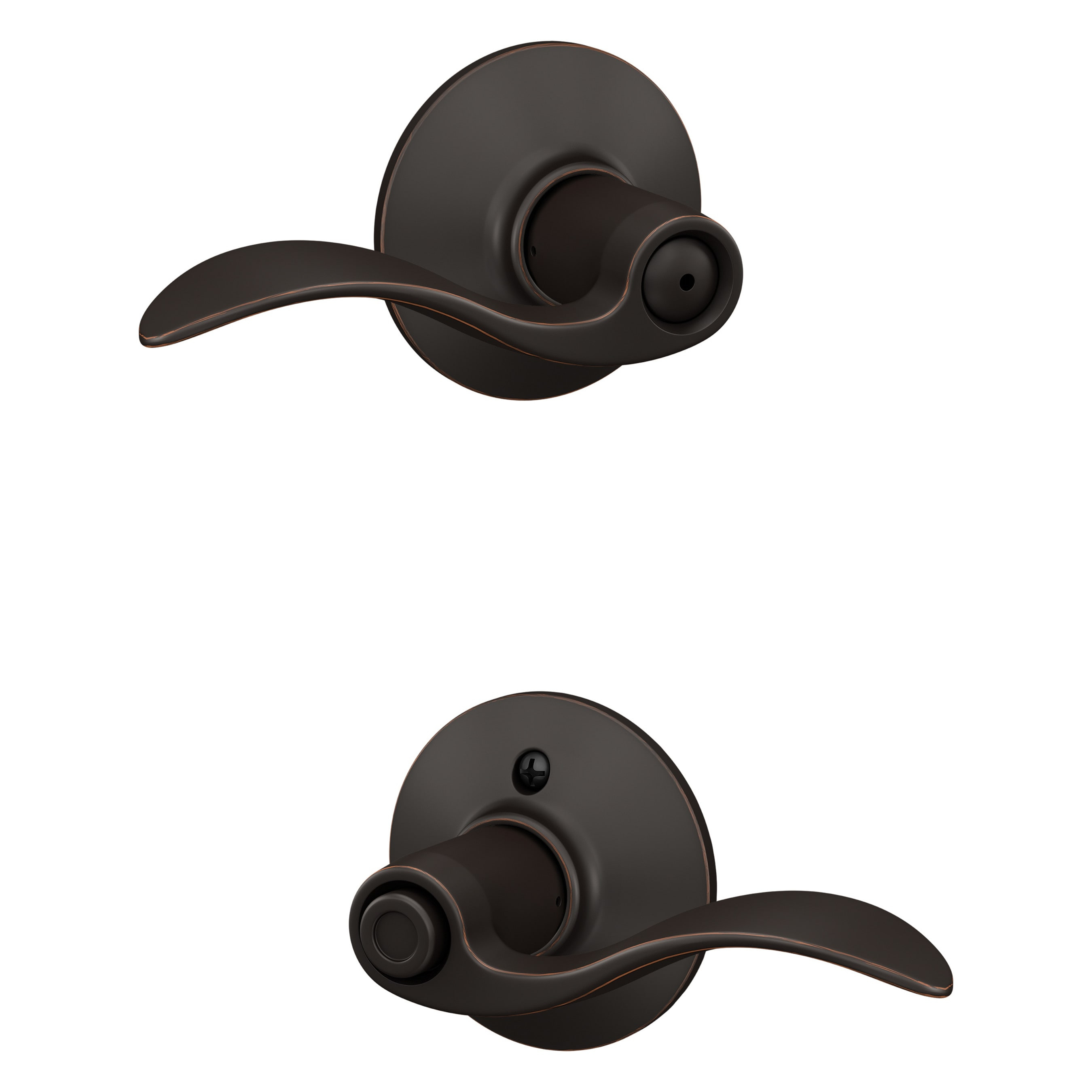 Accent Privacy Door Lever with Rosette