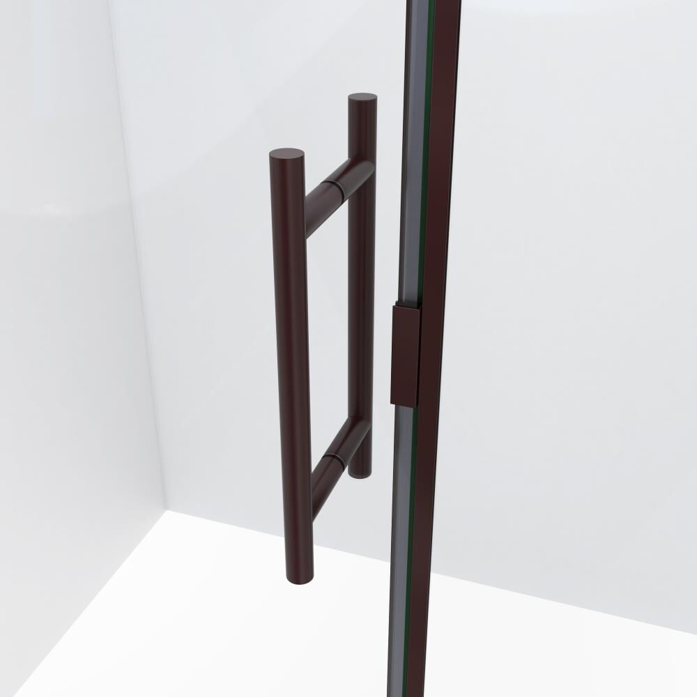 Scottsdale Oil-Rubbed Bronze Frameless Hinged Shower Door with Clear Glass