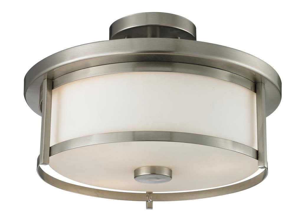 Z-Lite Savannah 2 - Light Semi-Flush Mount in  Brushed Nickel