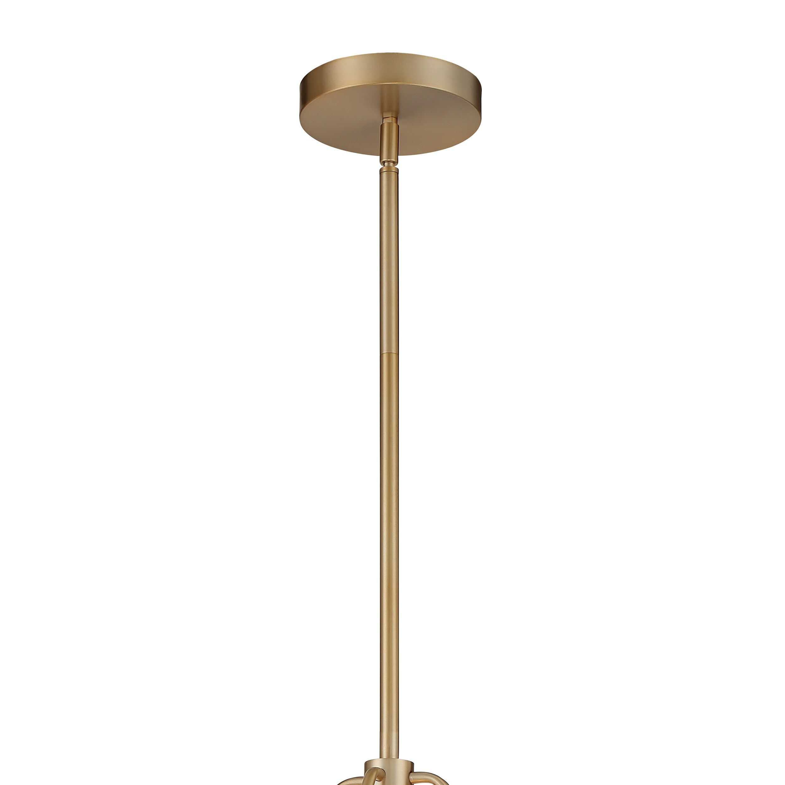 Elegant Kendal 6-Light Vibrant Gold Drum Pendant with White Glass