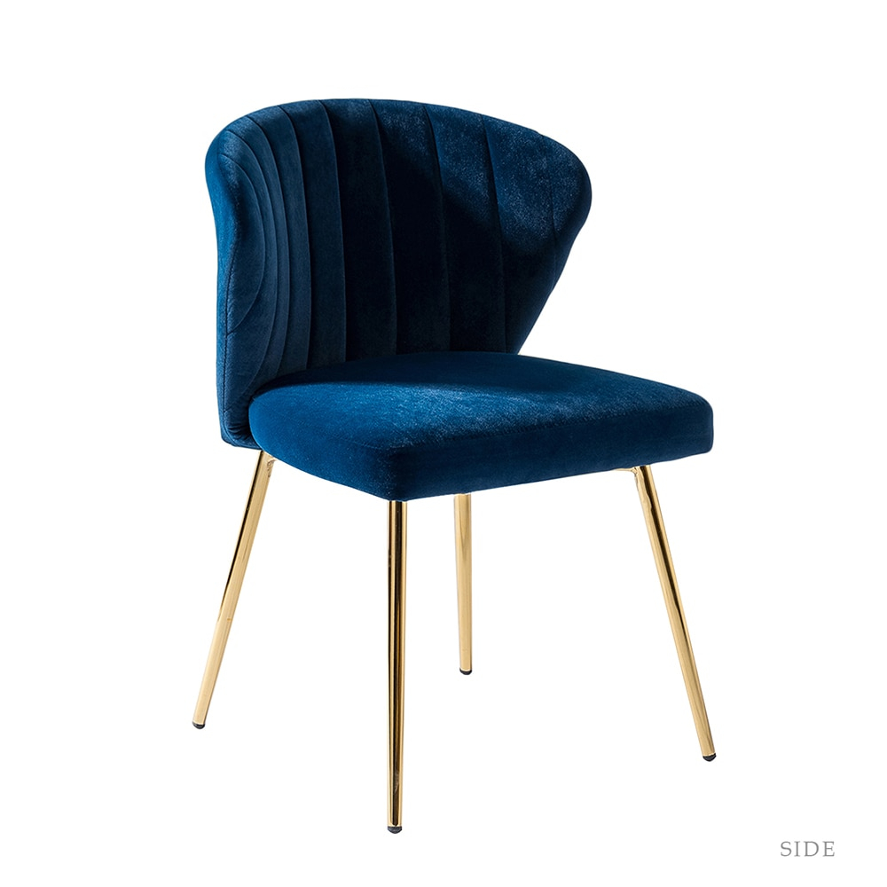STCKJXX Velvet Dining Chair  Cute Armless Accent Chair Living Room Chair with Golden Legs  Mid Century Modern Upholstered Side Chair for Kitchen Vanity  Fuchsia