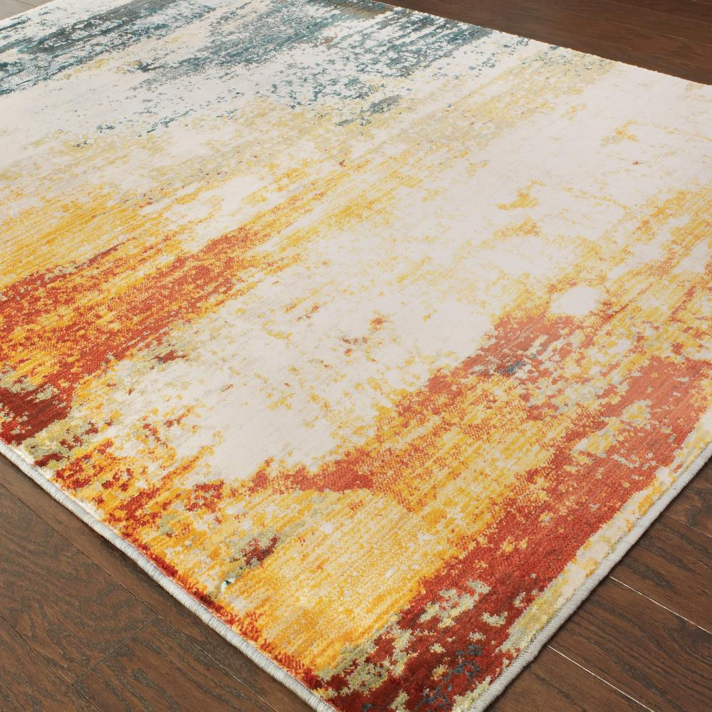 Moretti Birani Area Rug 6365A Blue Rusted Worn 7' 10" x 10' 10" Rectangle