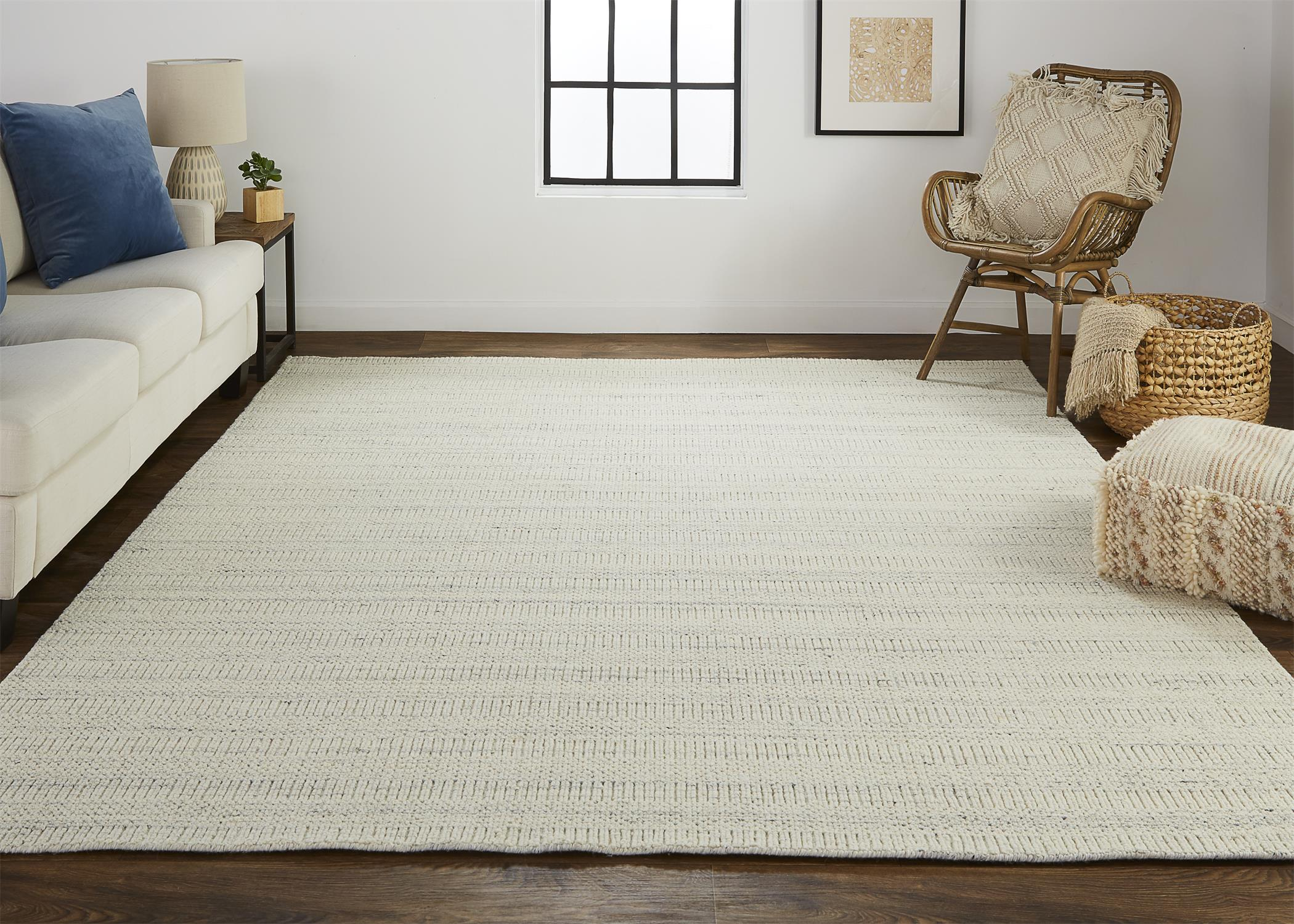 Handmade Reversible Gray Wool Rectangular Area Rug