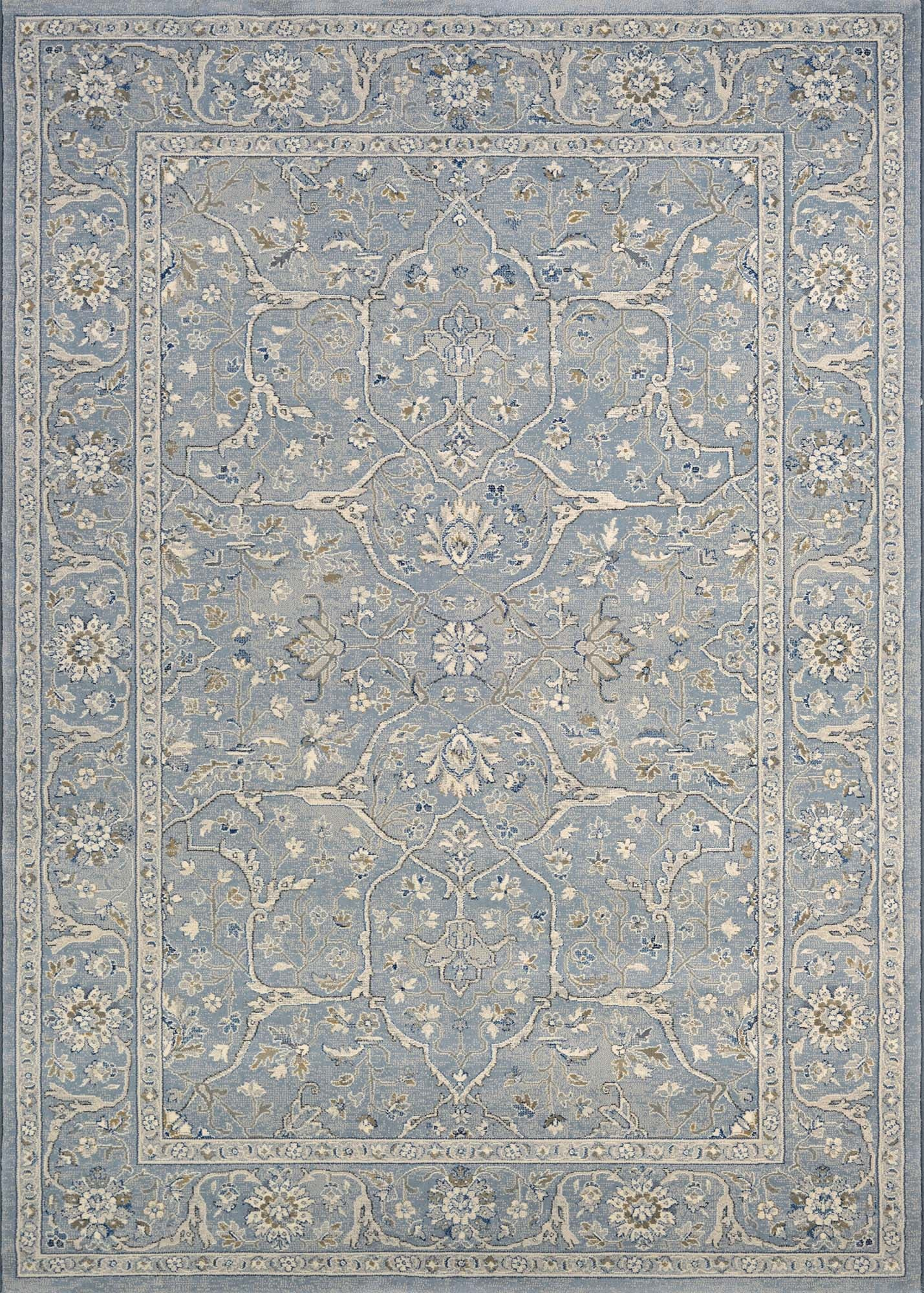 Couristan Sultan Treasures Floral Yazd Rug, Slate Blue, Multiple Sizes Available