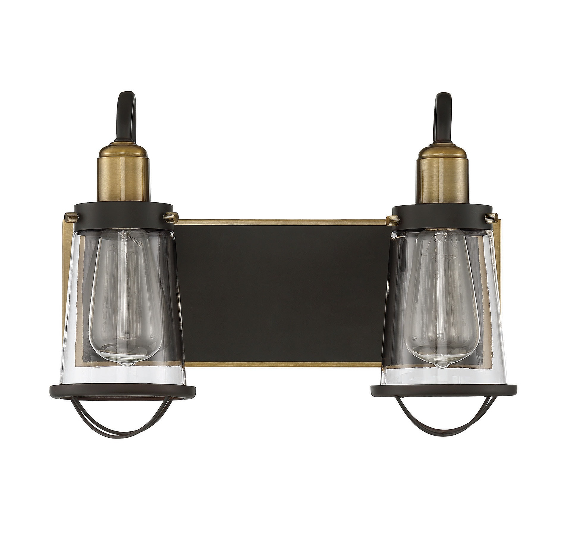 Savoy House Lansing 2 - Light Vanity in  English Bronze/Warm Brass