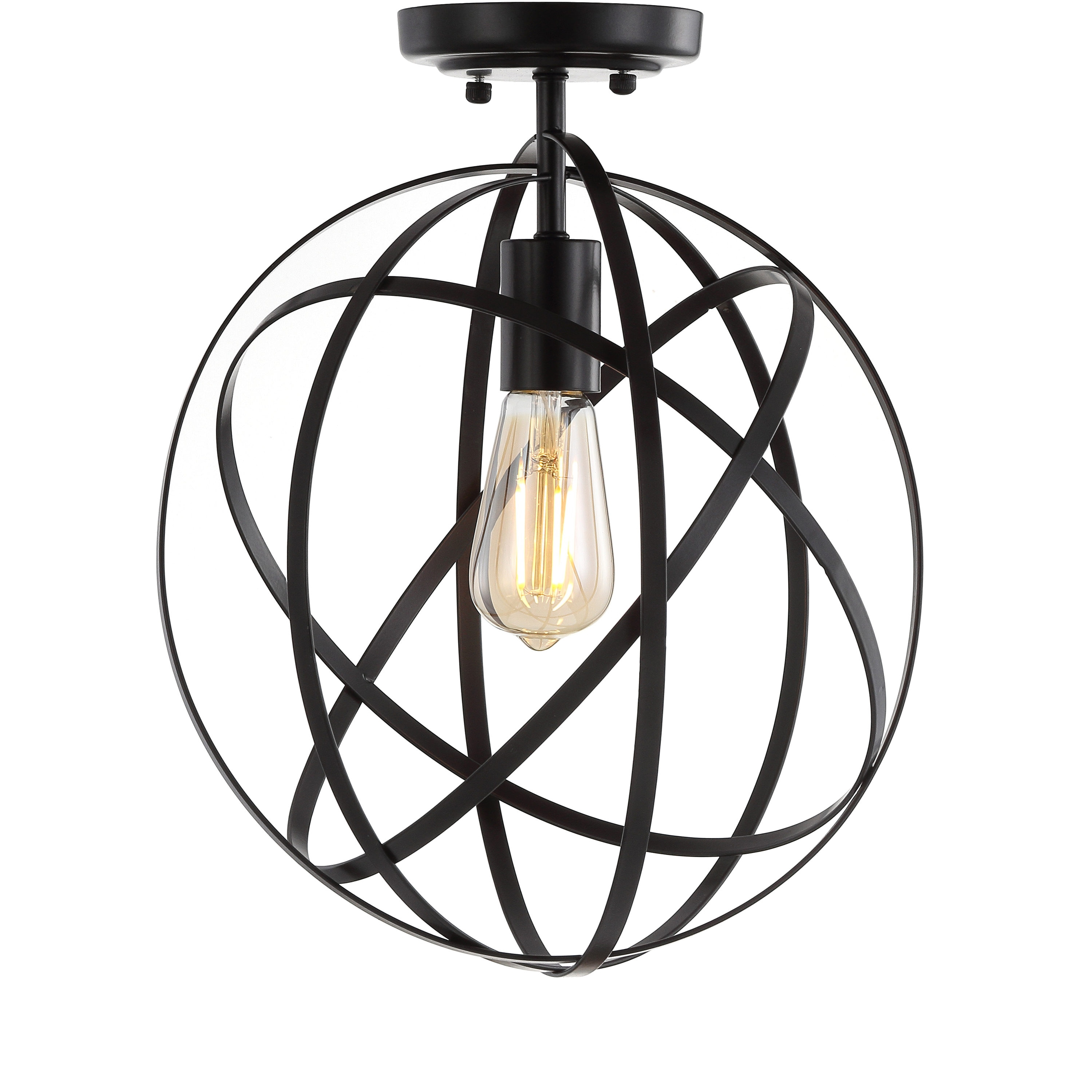 JONATHAN Y JYL9514A Alma 13" Metal LED Flush Mount Contemporary Dimmable, 2700K Cozy Warm Light, for Kitchen,Hallway,Bathroom,Stairwell, OilRubbedBronze