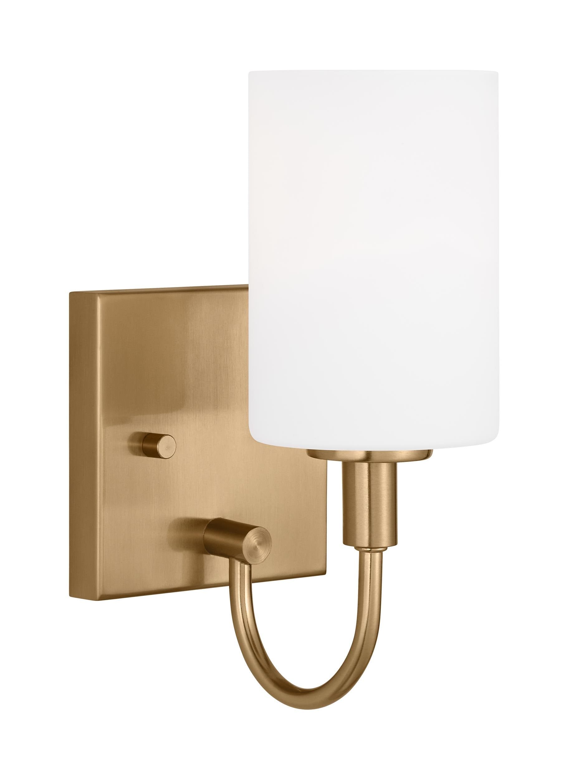 Satin Brass Oak Moore Dimmable 1-Light Bath Sconce