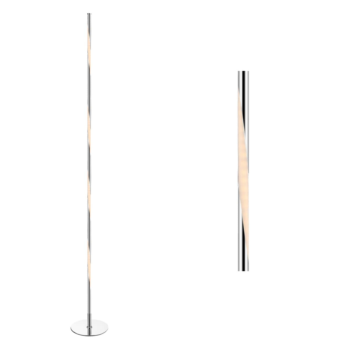 Tall Chrome LED Integrated Arc Floor Lamp