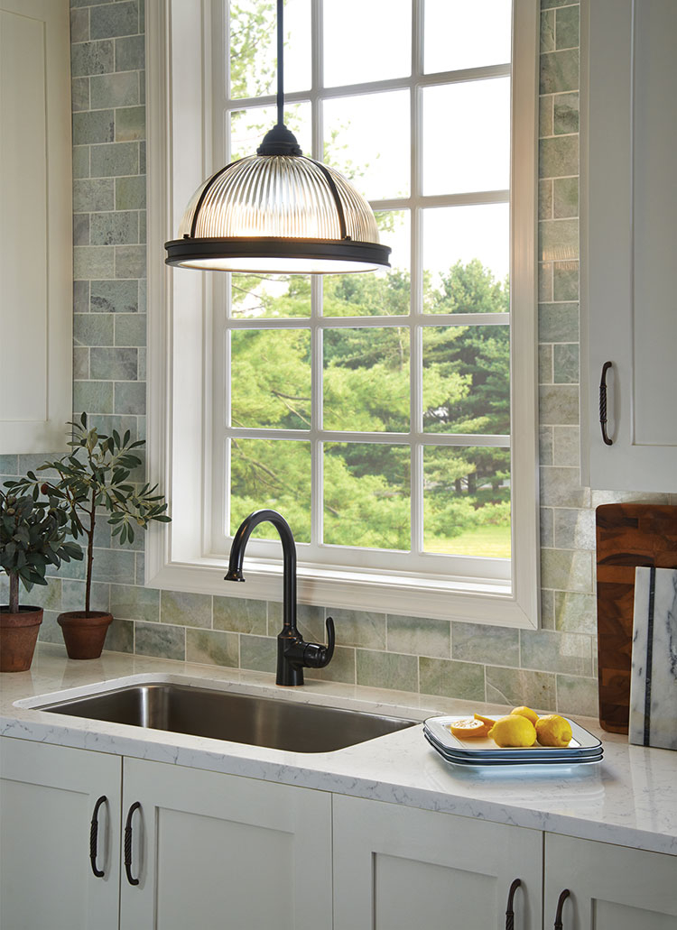 Autumn Bronze Prismatic Glass 2-Light Pendant