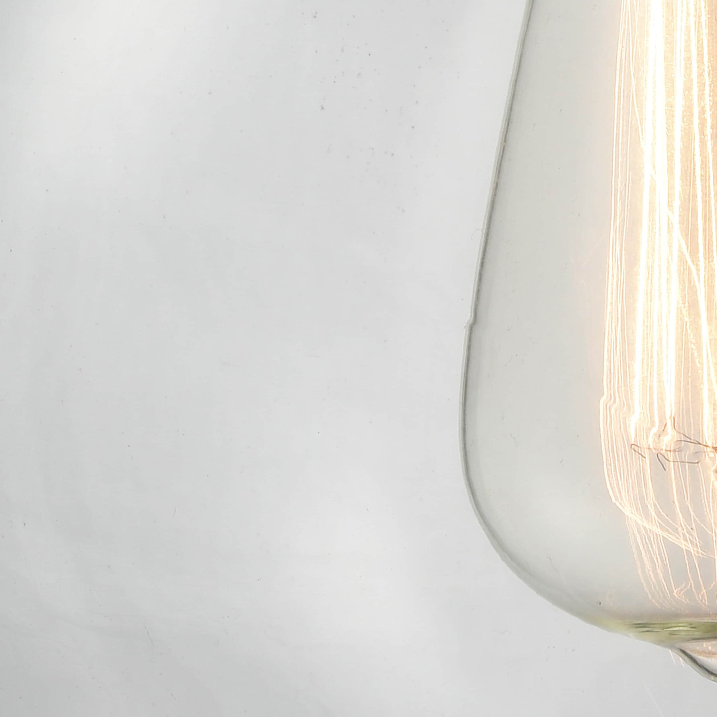 Brushed Brass Mini Pendant with Glass Shade, 10-inch