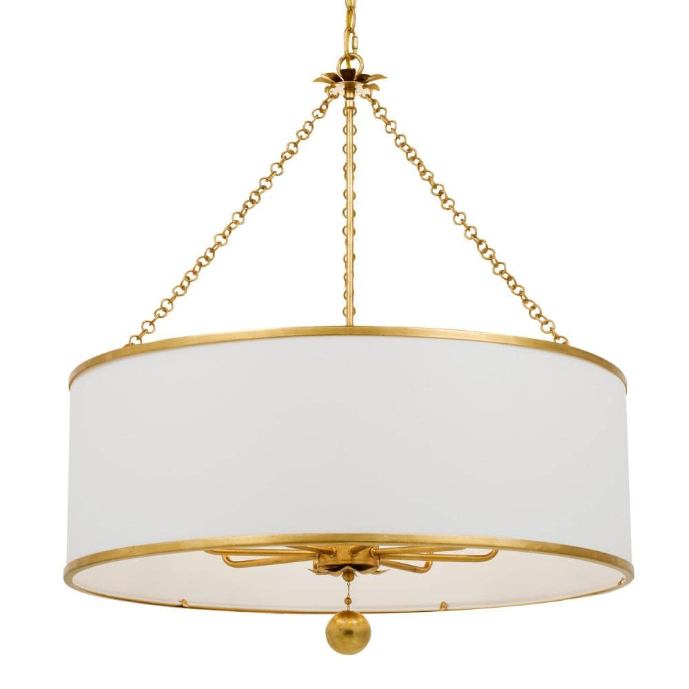 Eight Light Chandelier In Classic Style 29 Inches Wide By 33.5 Inches High-Antique Gold Finish    -Traditional Installation Crystorama Lighting