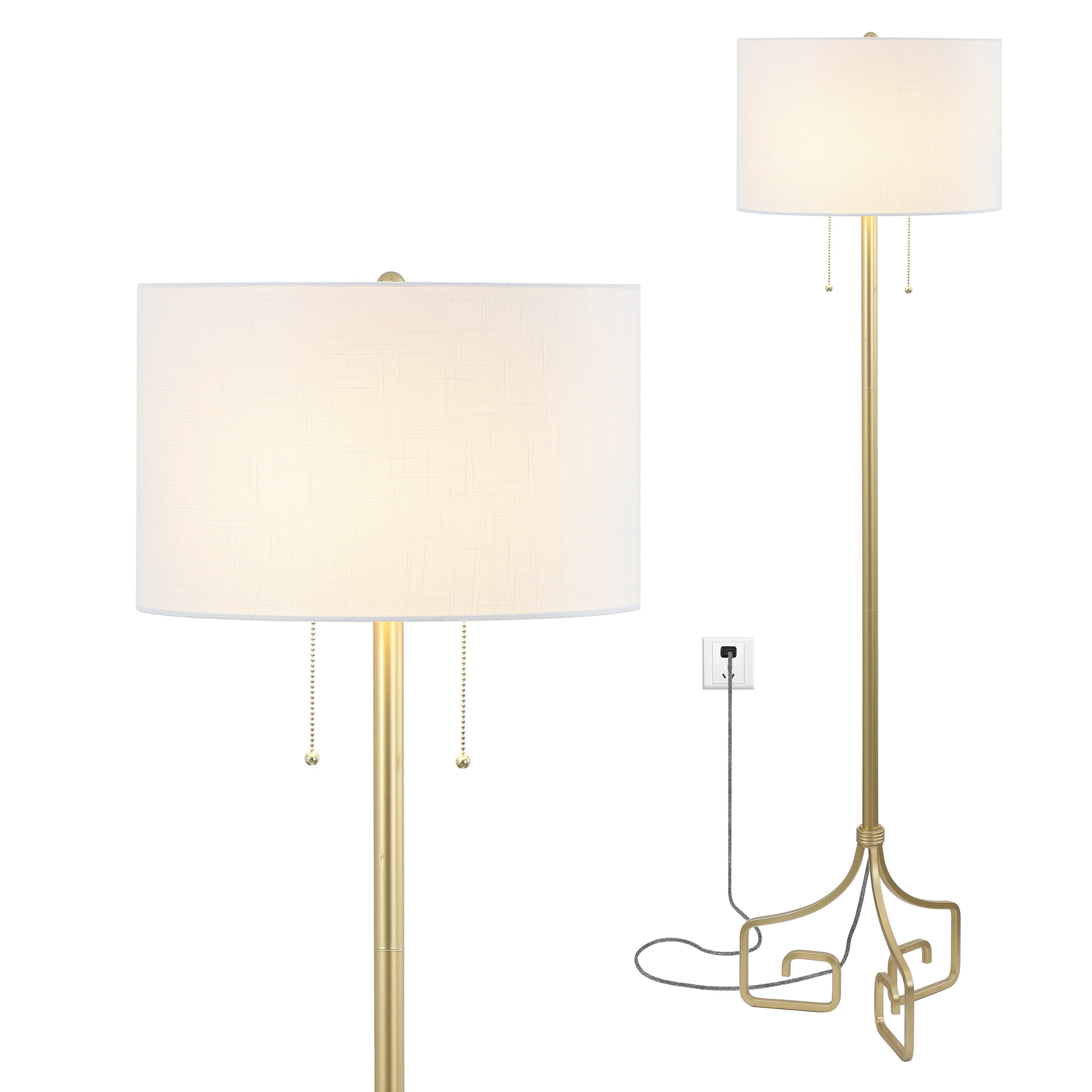Jonathan Y Newman Metal Led Floor Lamp
