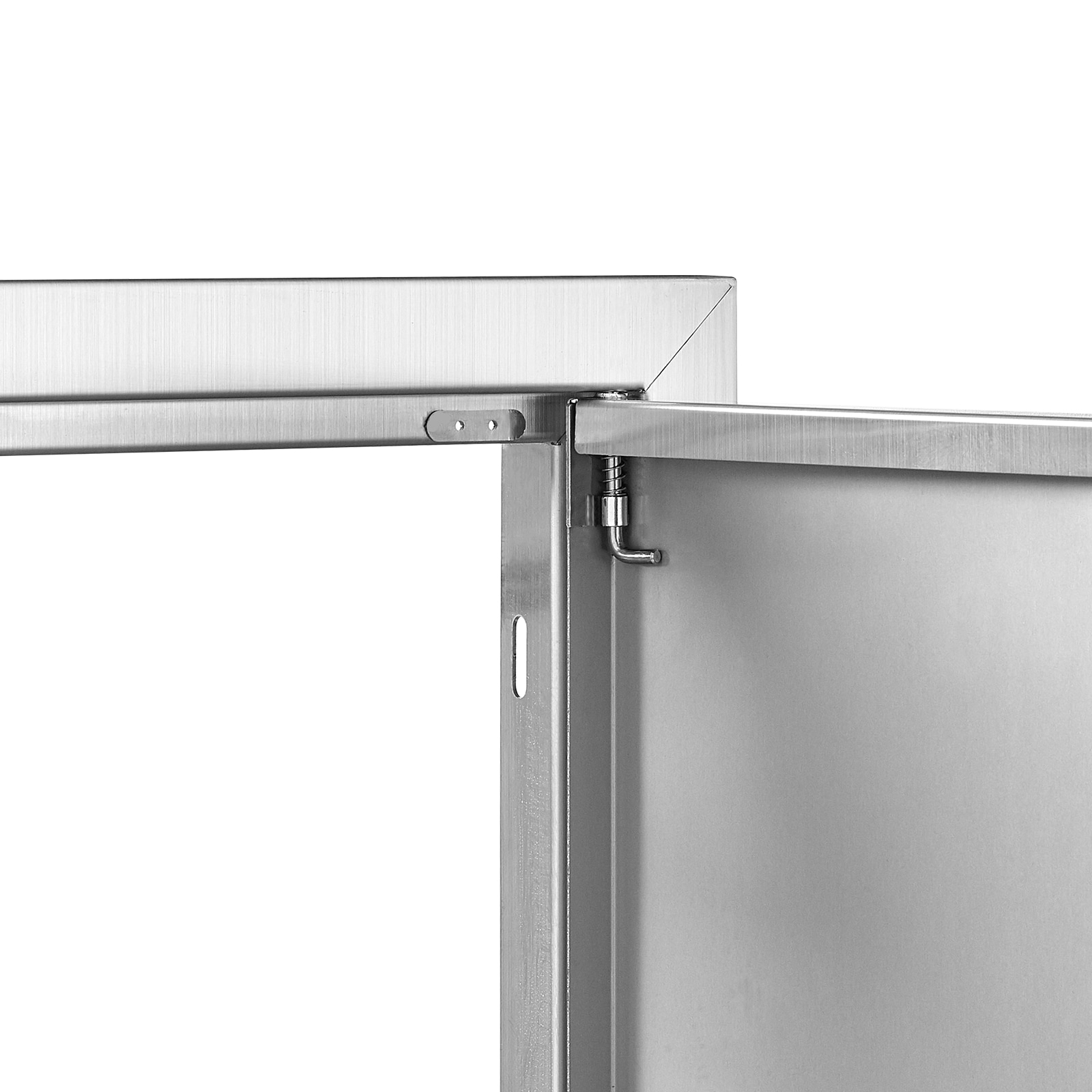 Single Outdoor Kitchen Door 18 in. W x 21 in. H BBQ Access Door Stainless Steel Flush Mount Door Wall Vertical Door