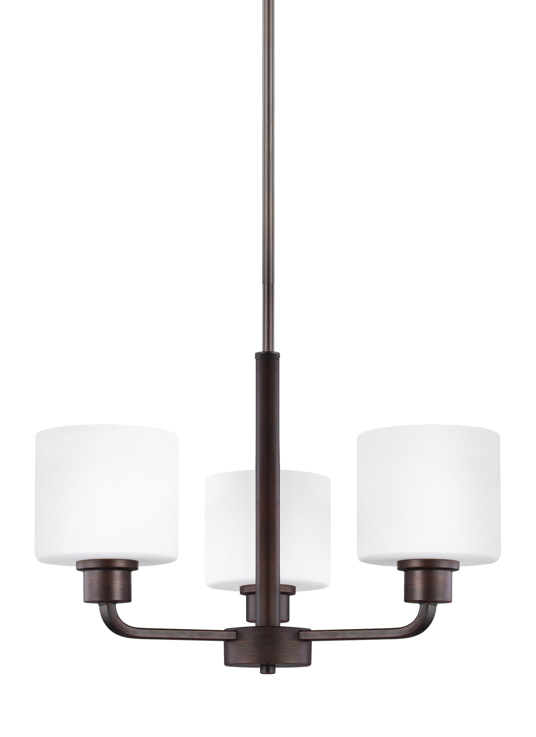 Canfield 3-Light Burnt Sienna Modern Minimalist Hanging Drum Chandelier