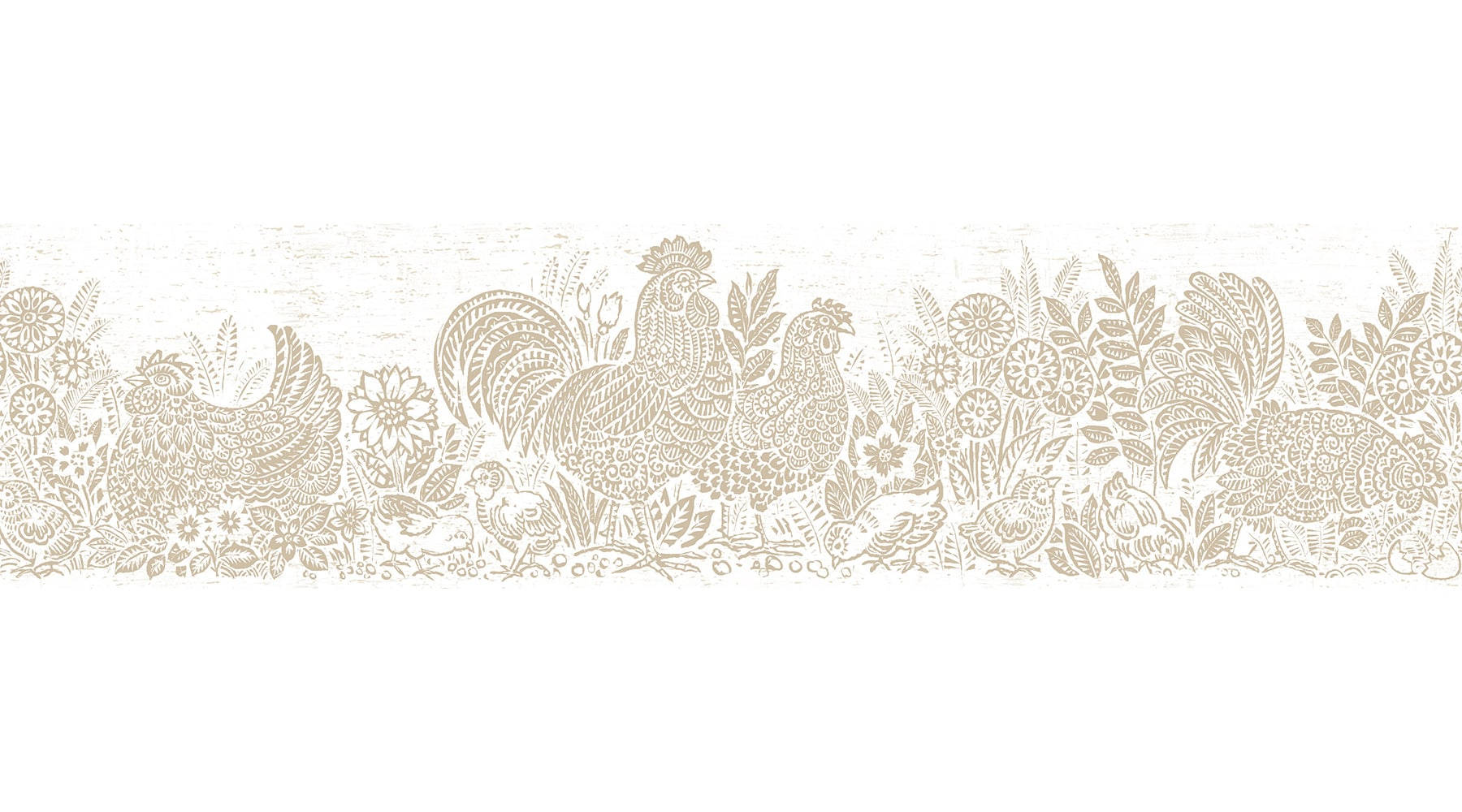 Chesapeake Parton Beige Chicken Border Wall Decals