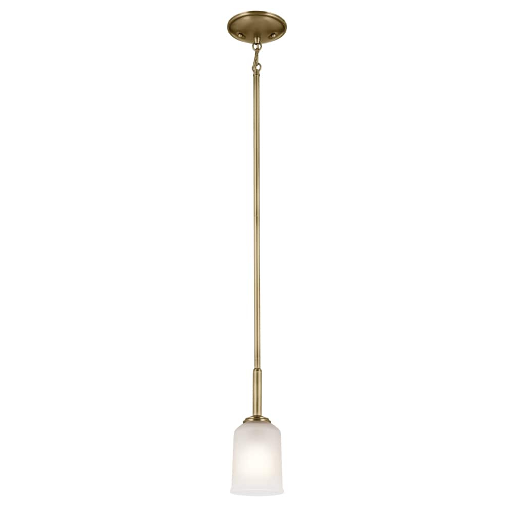 Natural Brass Mini Pendant with Clear Glass Shade