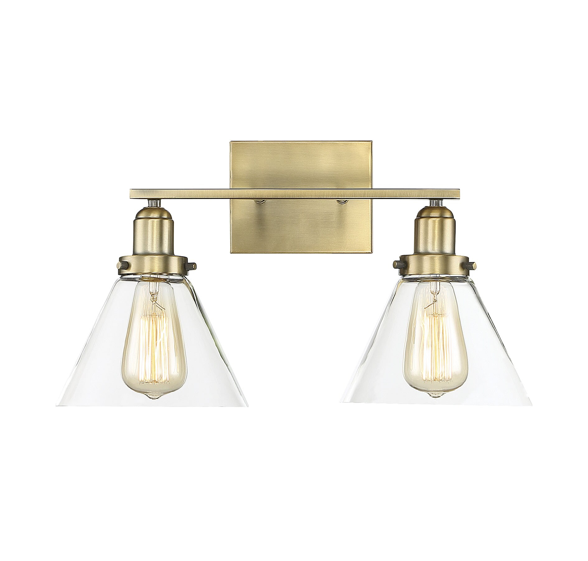 Savoy House Drake 2 - Light Vanity in  Warm Brass