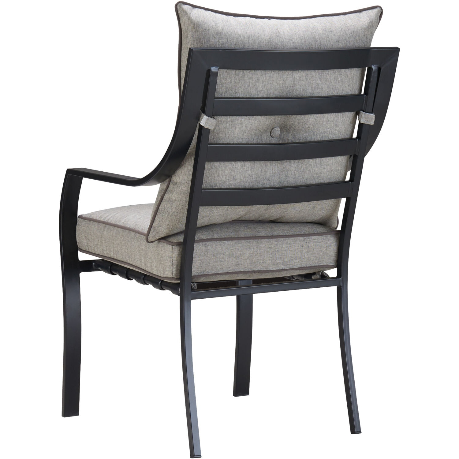 Hanover Lavallette 5-Piece Modern Outdoor Dining Set with Umbrella, Silver