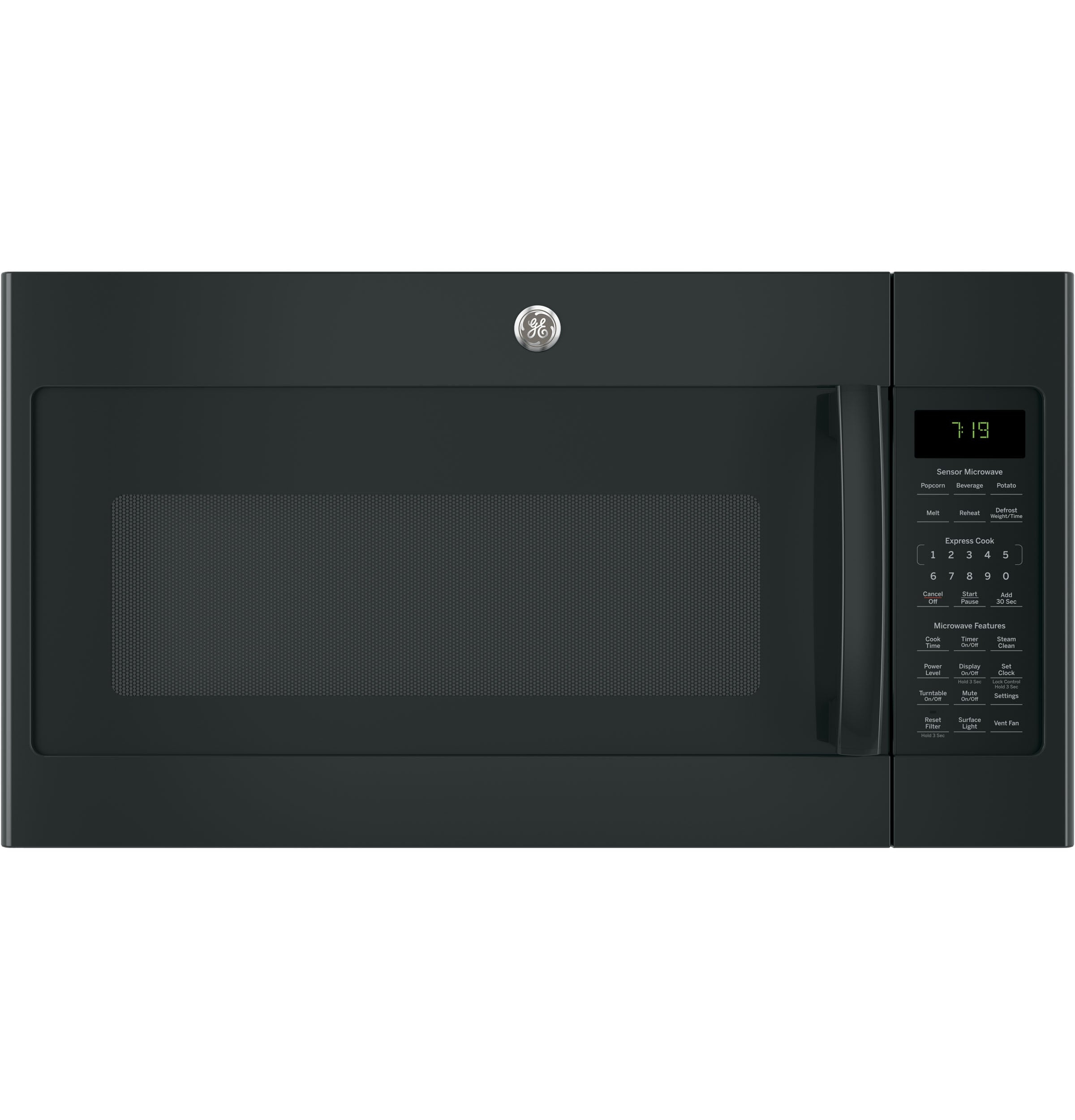 GE 1.9-cu ft 1000-Watt 29.75-in Over-the-Range Microwave with Sensor Cooking (Black) (NEW)