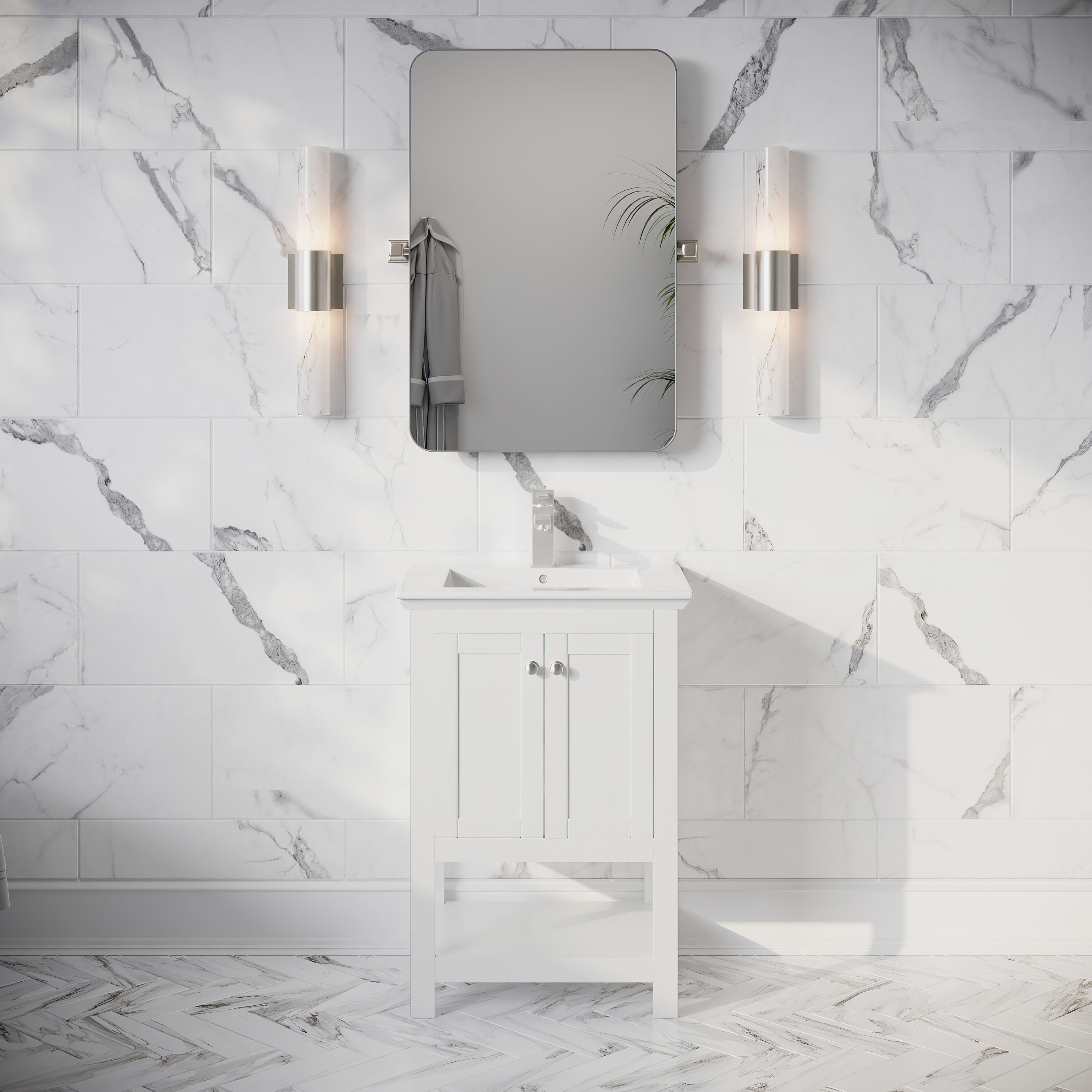 Fresca Manchester 24" White Traditional Bathroom Vanity