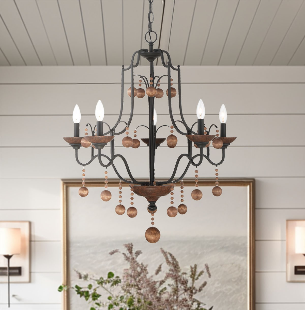 Minka Lavery - Colonial Charm - 5 Light Chandelier-31.75 Inches Tall and 28
