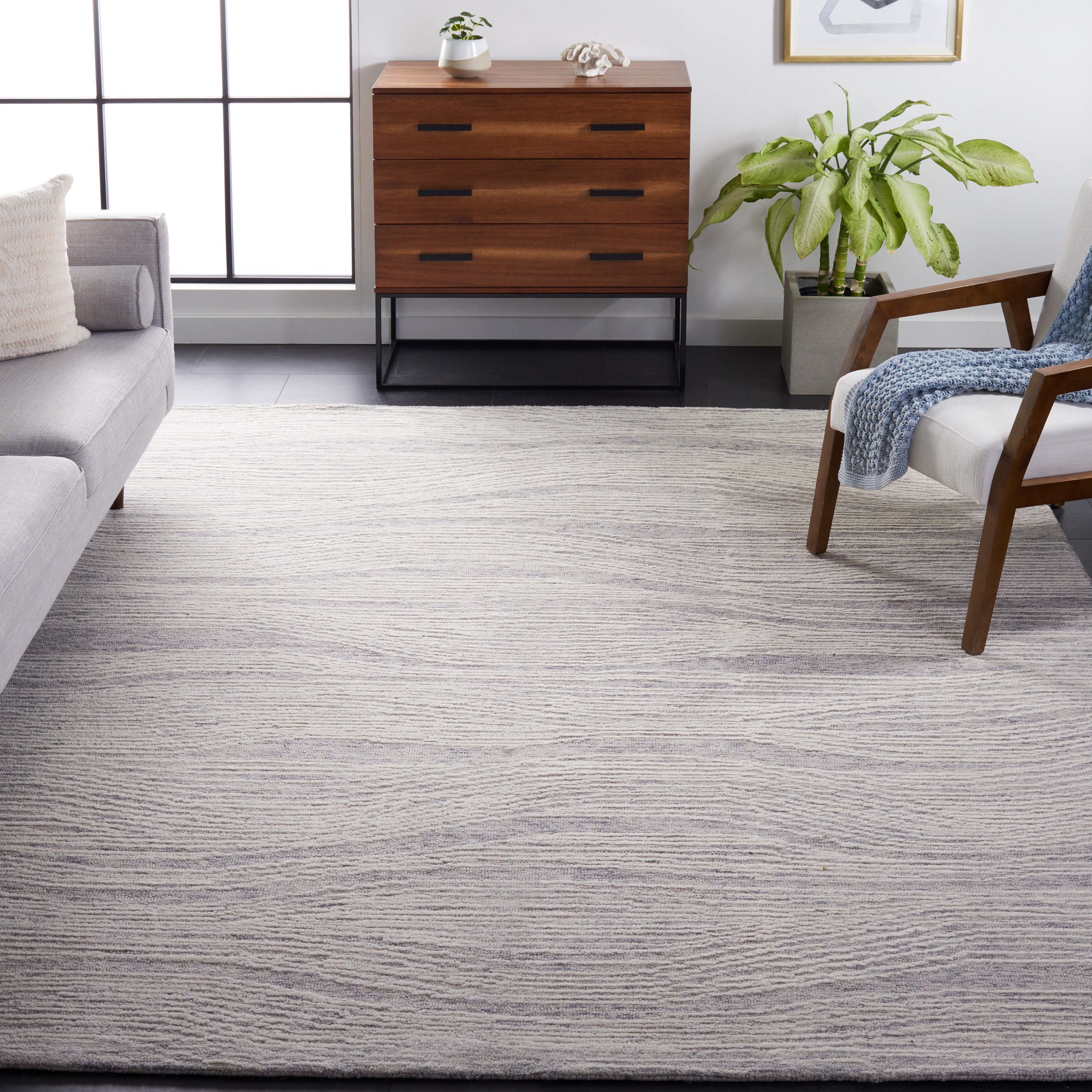 SAFAVIEH Metro Bridget Abstract Area Rug, Grey/Ivory, 8' x 10'
