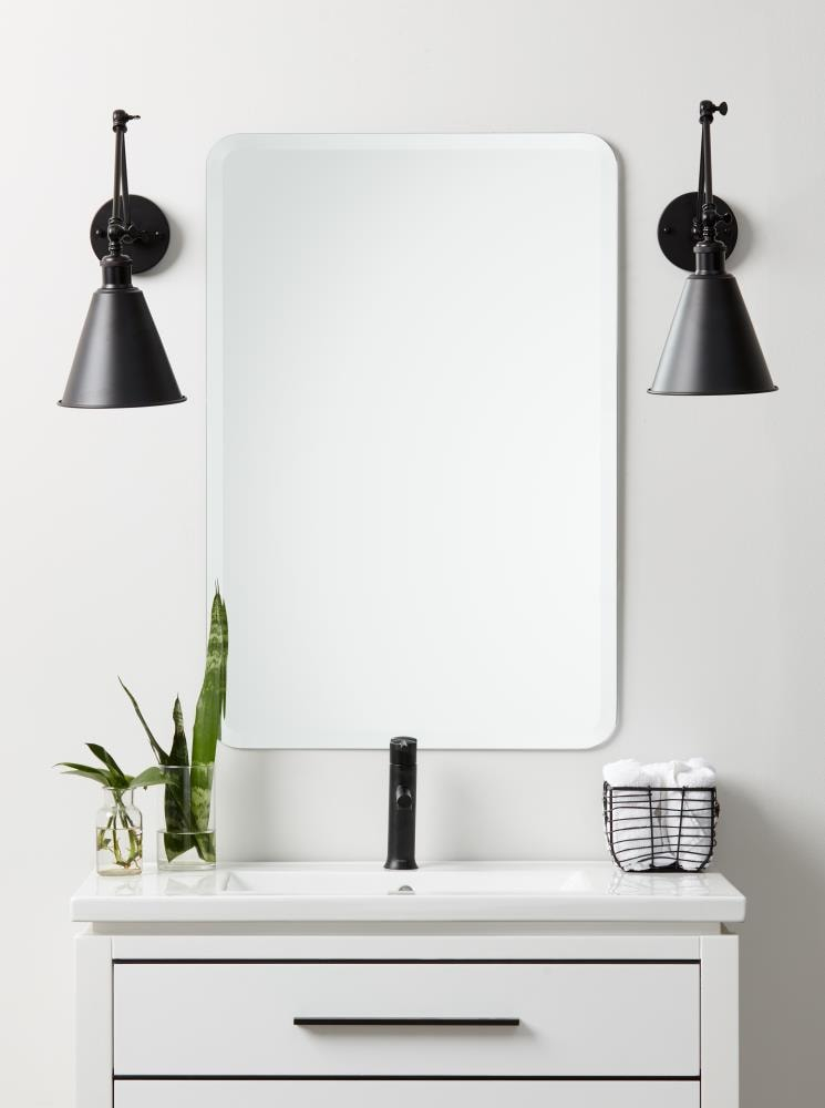 24" x 36" Frameless Clear Glass Beveled Vanity Mirror