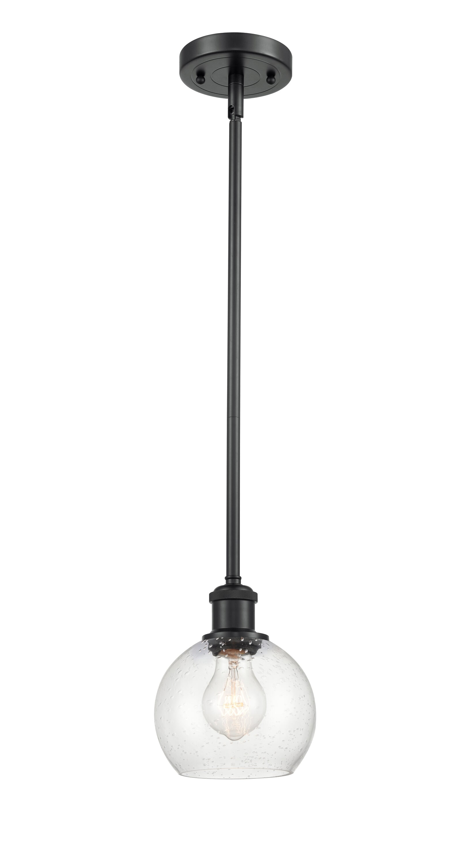 Innovations Lighting Athens 1 - Light Pendant in  Matte Black