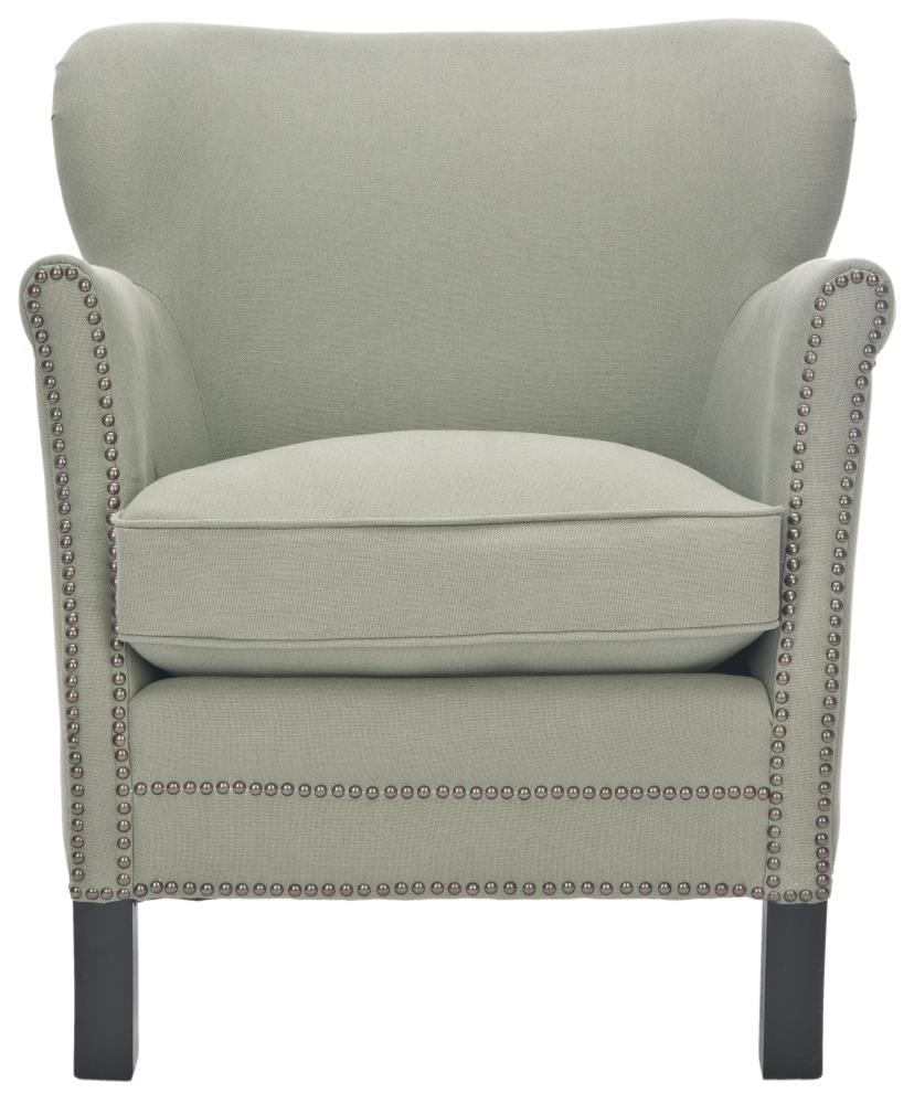 SAFAVIEH Jenny Arm Chair With Silver Nail Head Royal Blue