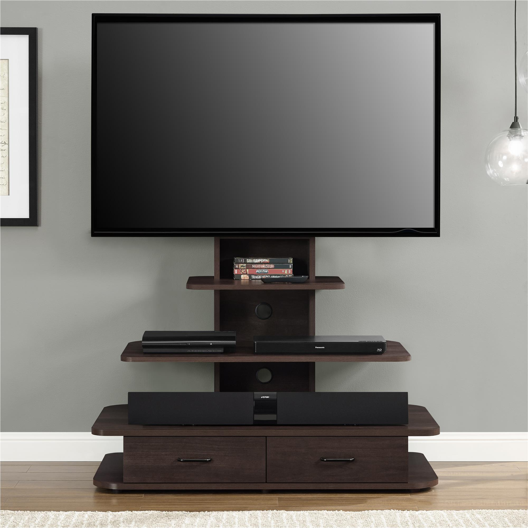 Galaxy TV Stand with Mount and Drawers for TVs up to 70", Espresso