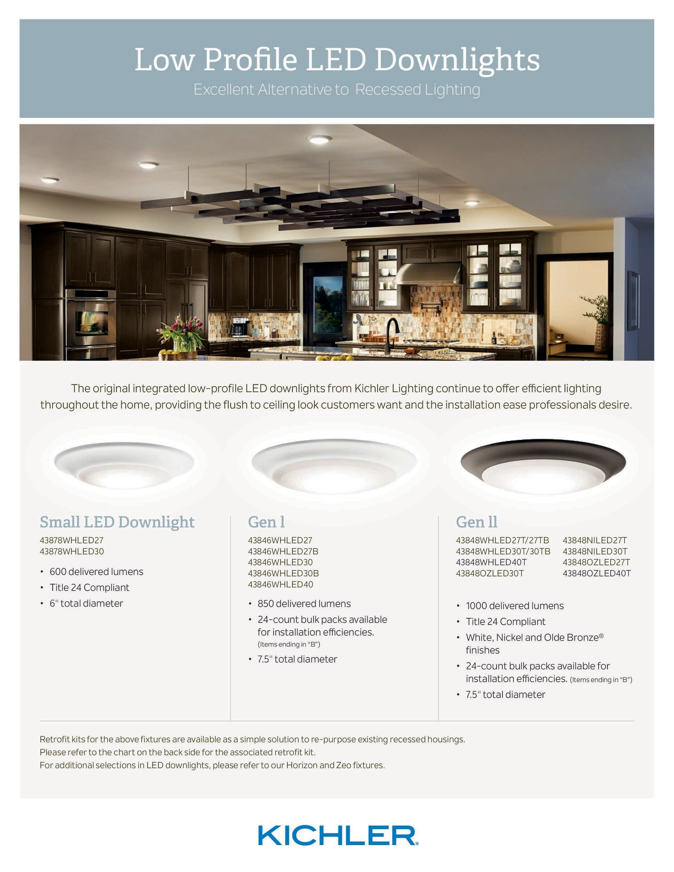Kichler Lighting - LED Downlight - Gen I - 11W LED Downlight - with Utilitarian