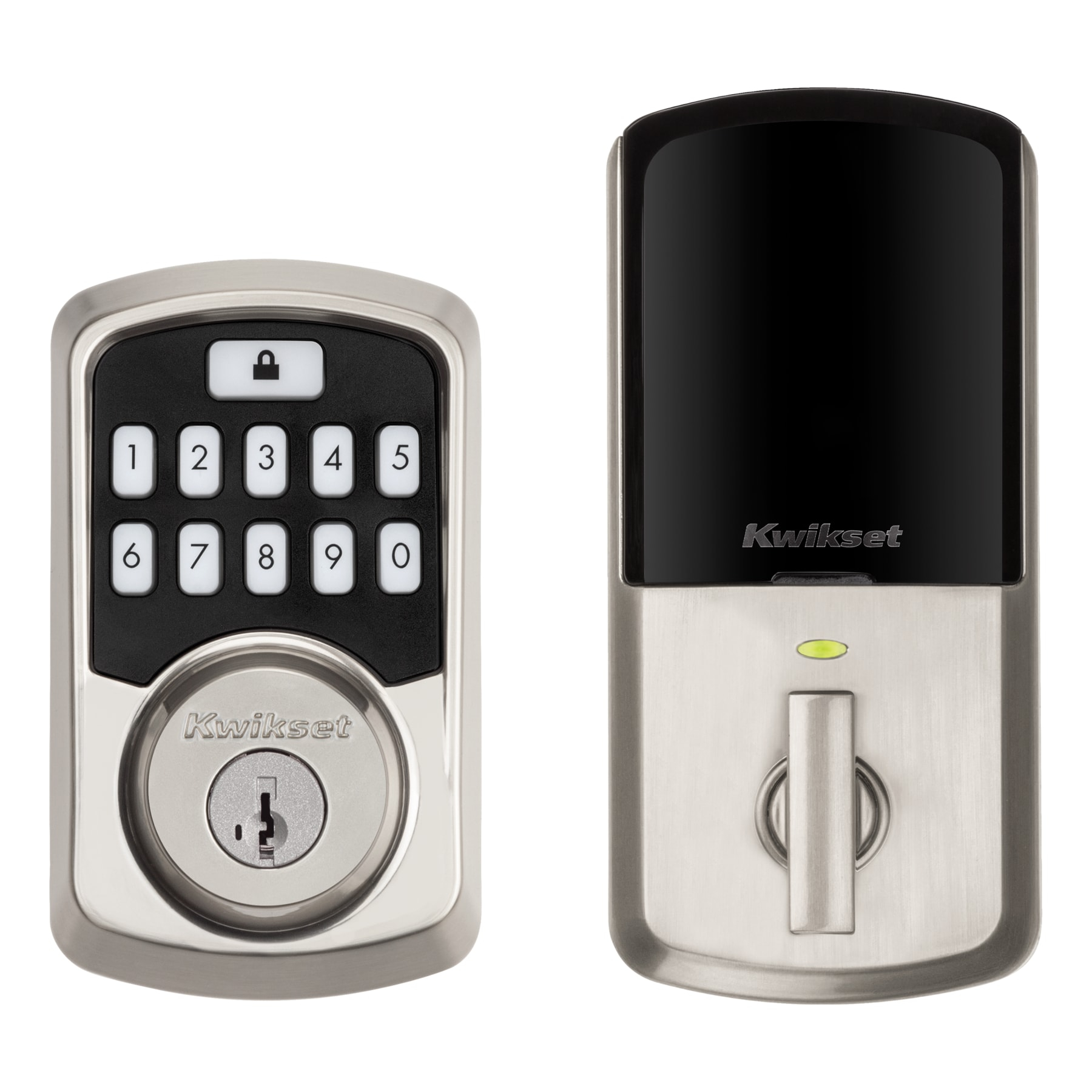 Kwikset Aura Bluetooth Enabled Smart Lock In Satin Nickel, Model # 99420-001