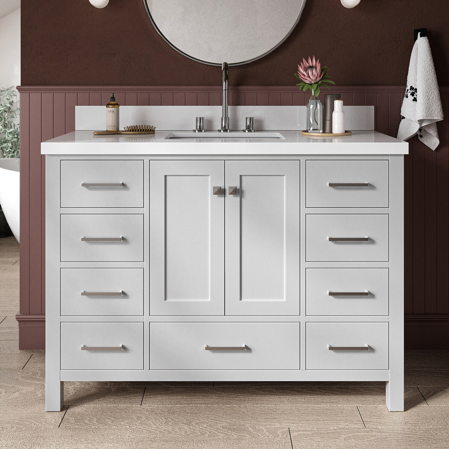 Ariel A049swqrvo Cambridge 49" Free Standing Single Basin Vanity Set - Grey