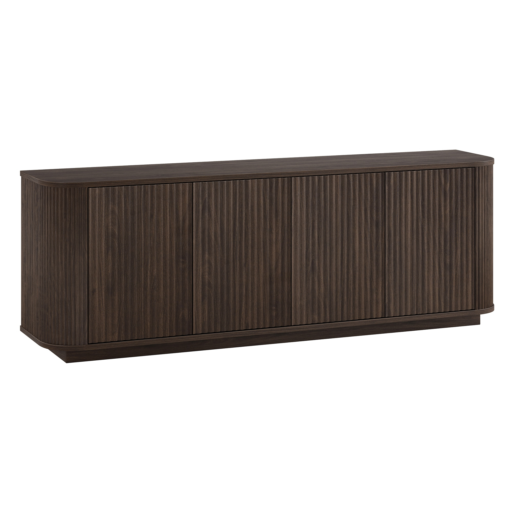 Evelyn&Zoe Canton Transitional TV Stand For TVs up to 75", Alder Brown
