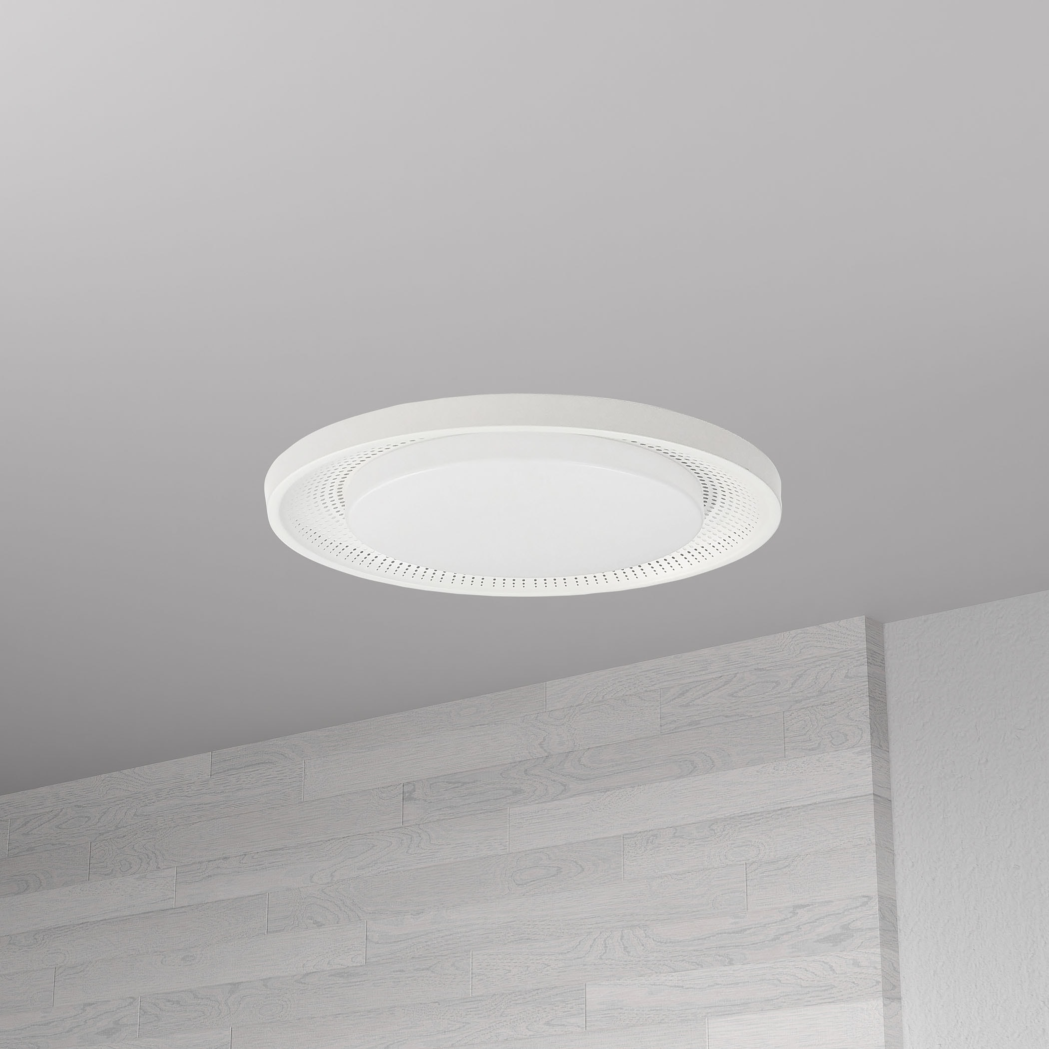 Dainolite Metal Modern 30 Watt Boullier Matte White Flush Mount