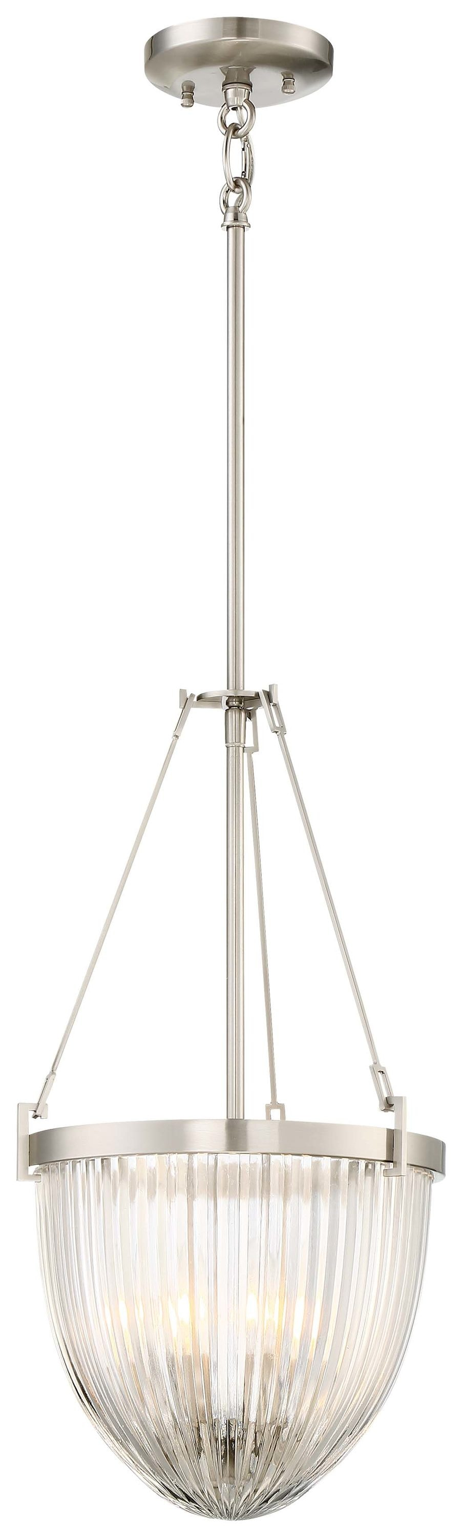 Minka Lavery 2323-84 Atrio 11.25" 3 Light Pendant in Brushed Nickel
