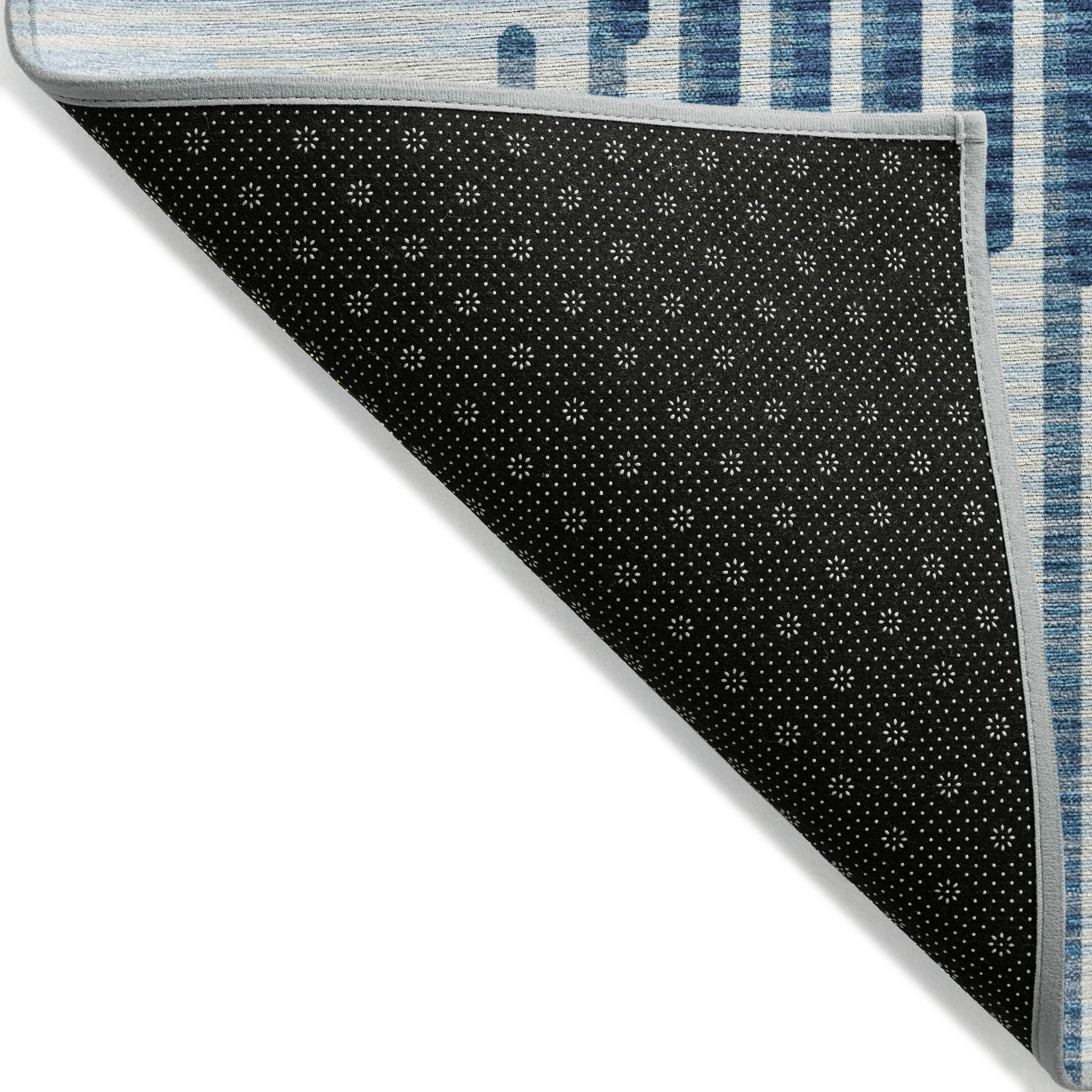 Addison Blue Rectangular Washable Synthetic Area Rug 10' x 14'