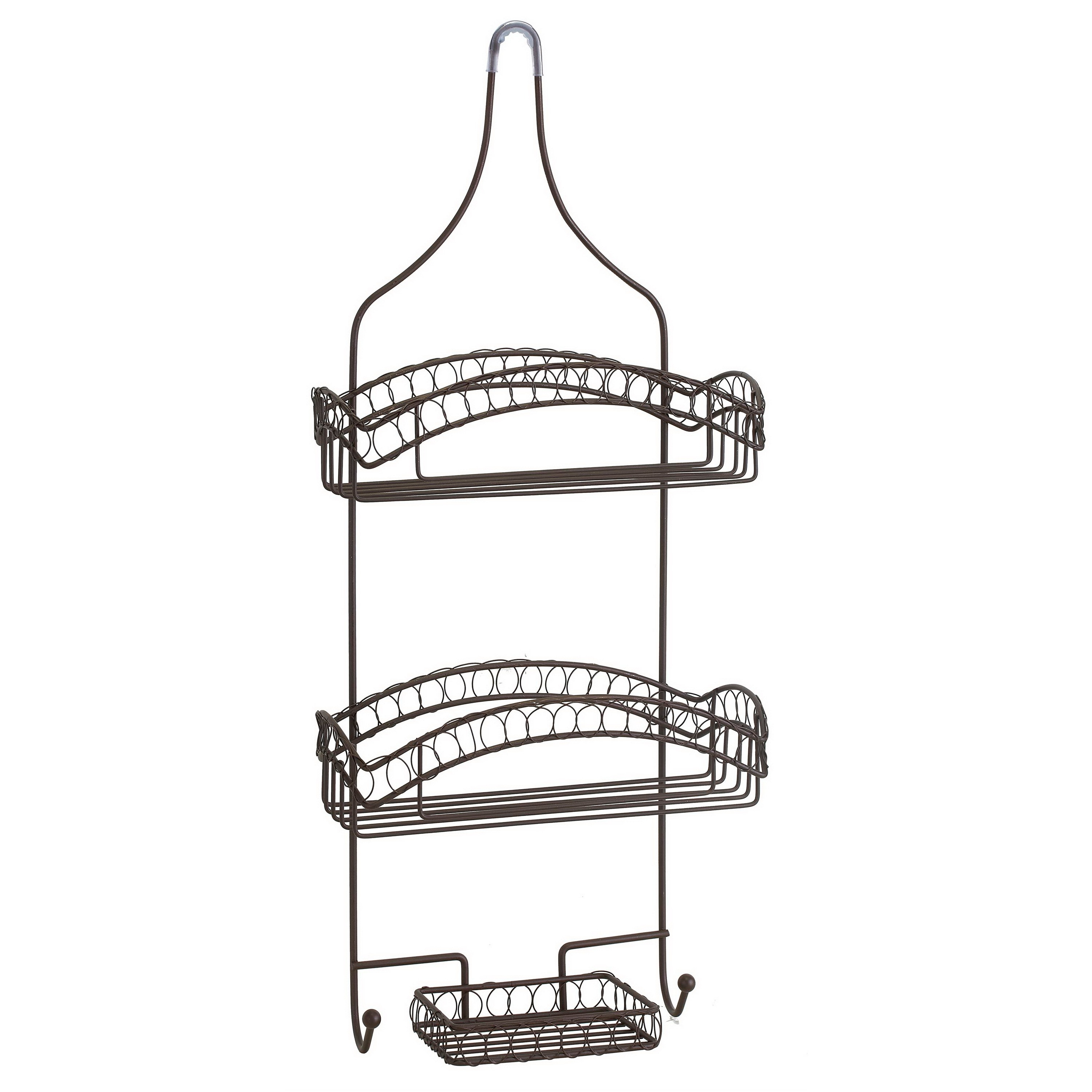 Bath Bliss Shower Caddy, Iron Curls Design, Bronze