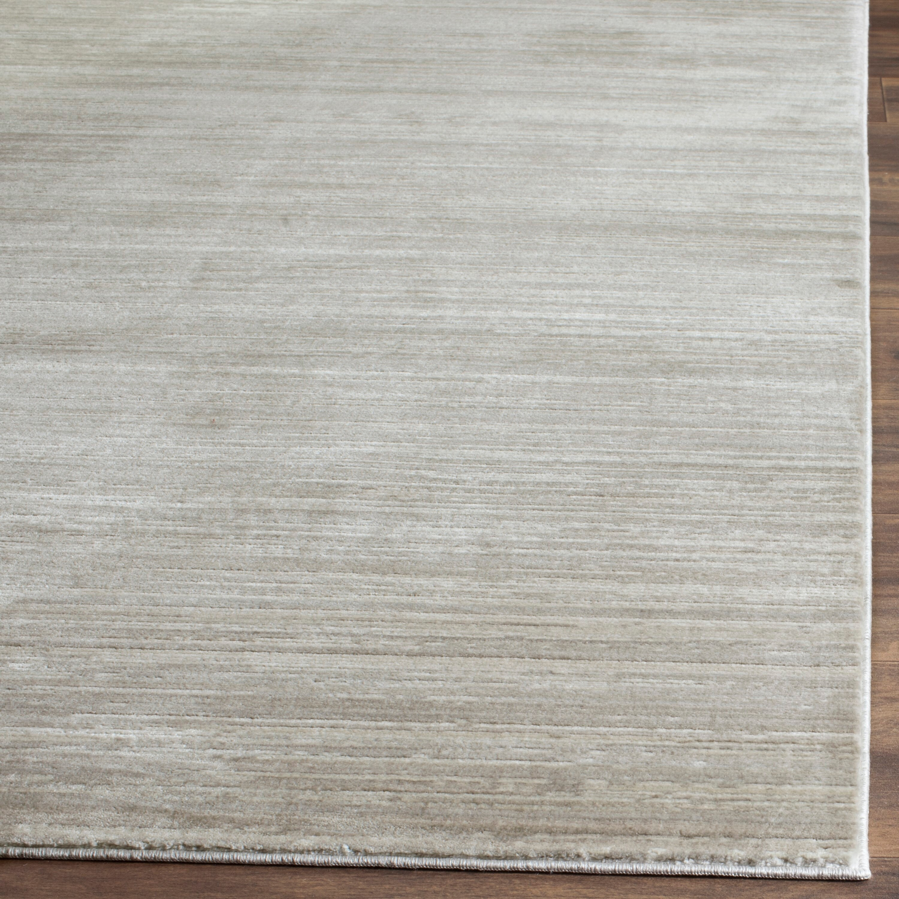 SAFAVIEH Mystique Savannah Solid Polyester Area Rug, Slate, 8' x 10'