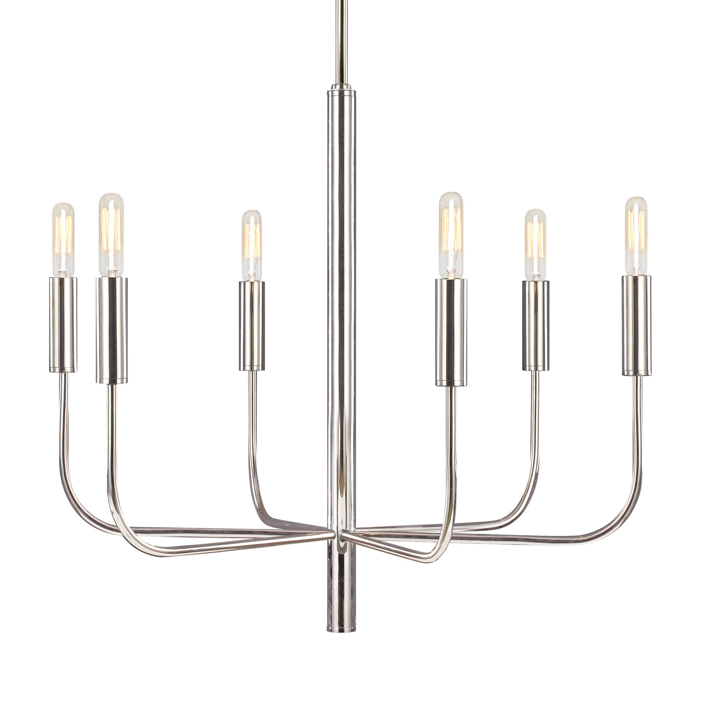Ellen DeGeneres Brianna Polished Nickel 6-Light Traditional Chandelier