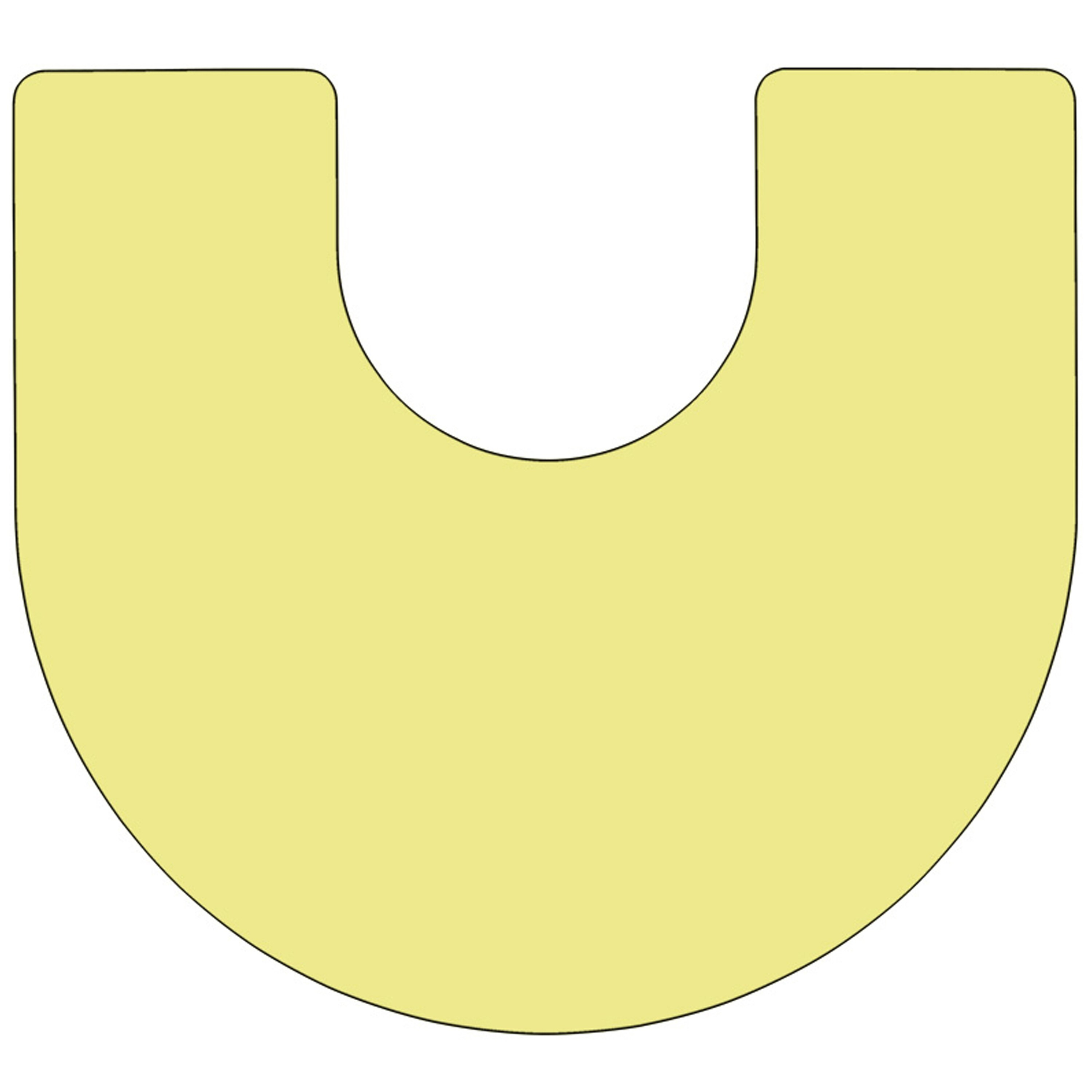 Yellow Horseshoe Laminate Activity Table with Adjustable Steel Legs