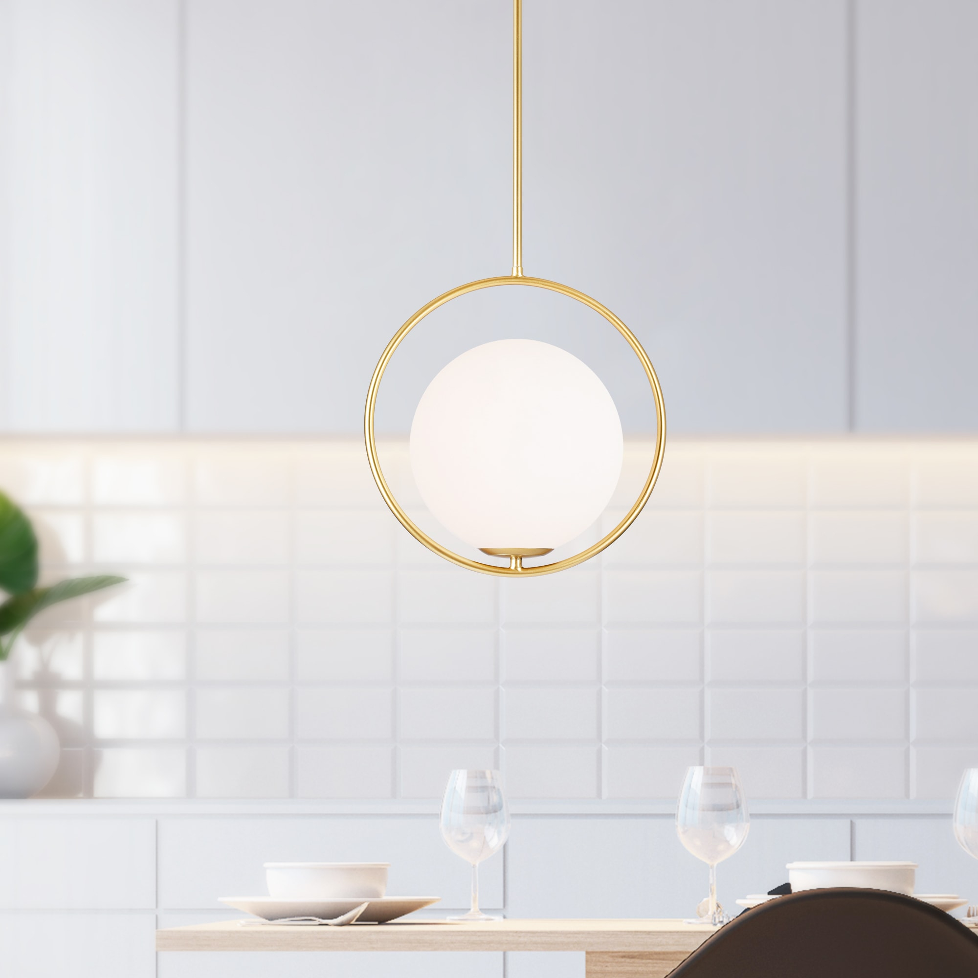 CWI Lighting Celeste 1 Light Contemporary Metal Mini Pendant in Gold