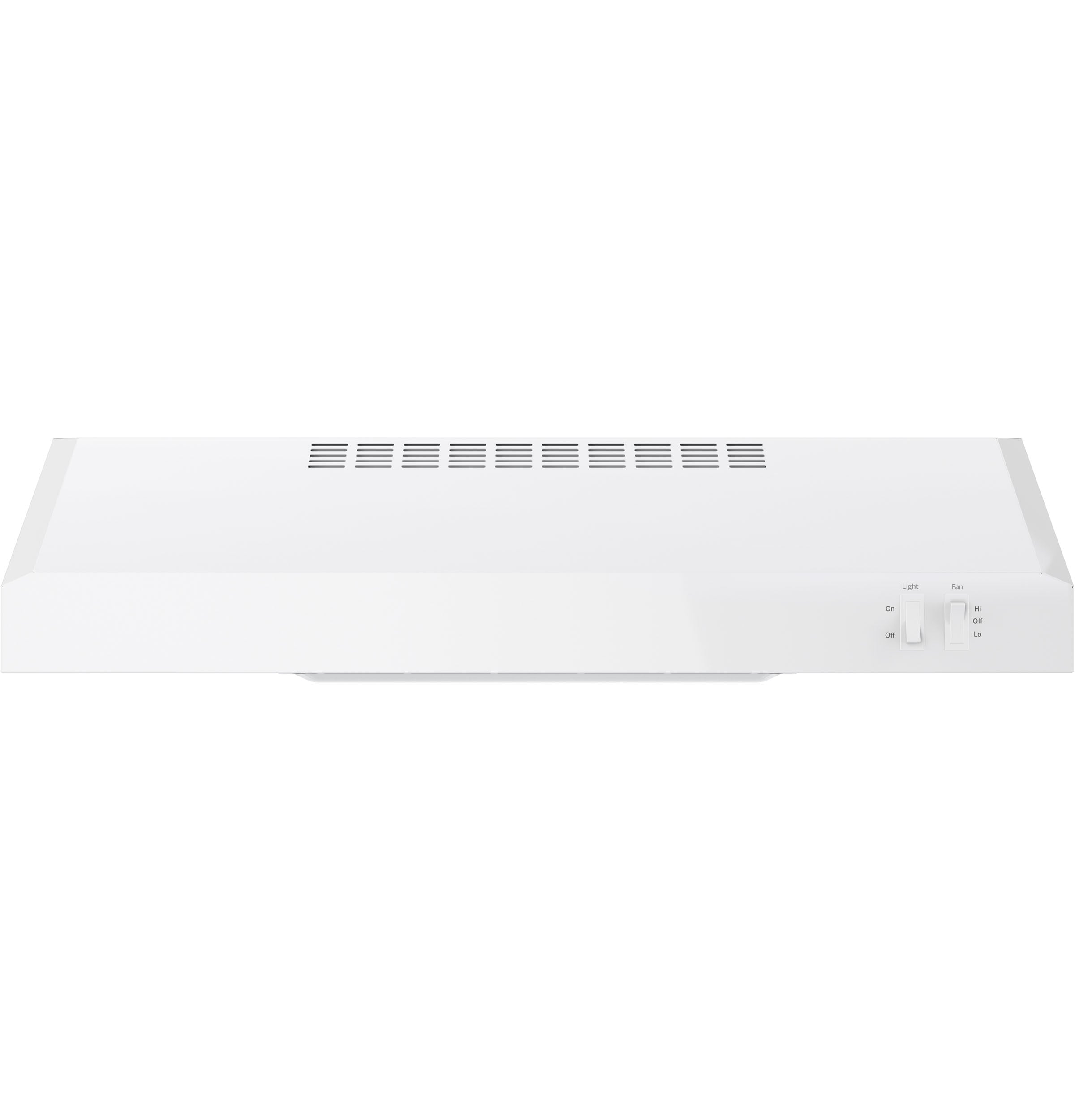 24-Inch White Convertible Under Cabinet Range Hood with Stainless Steel Filters
