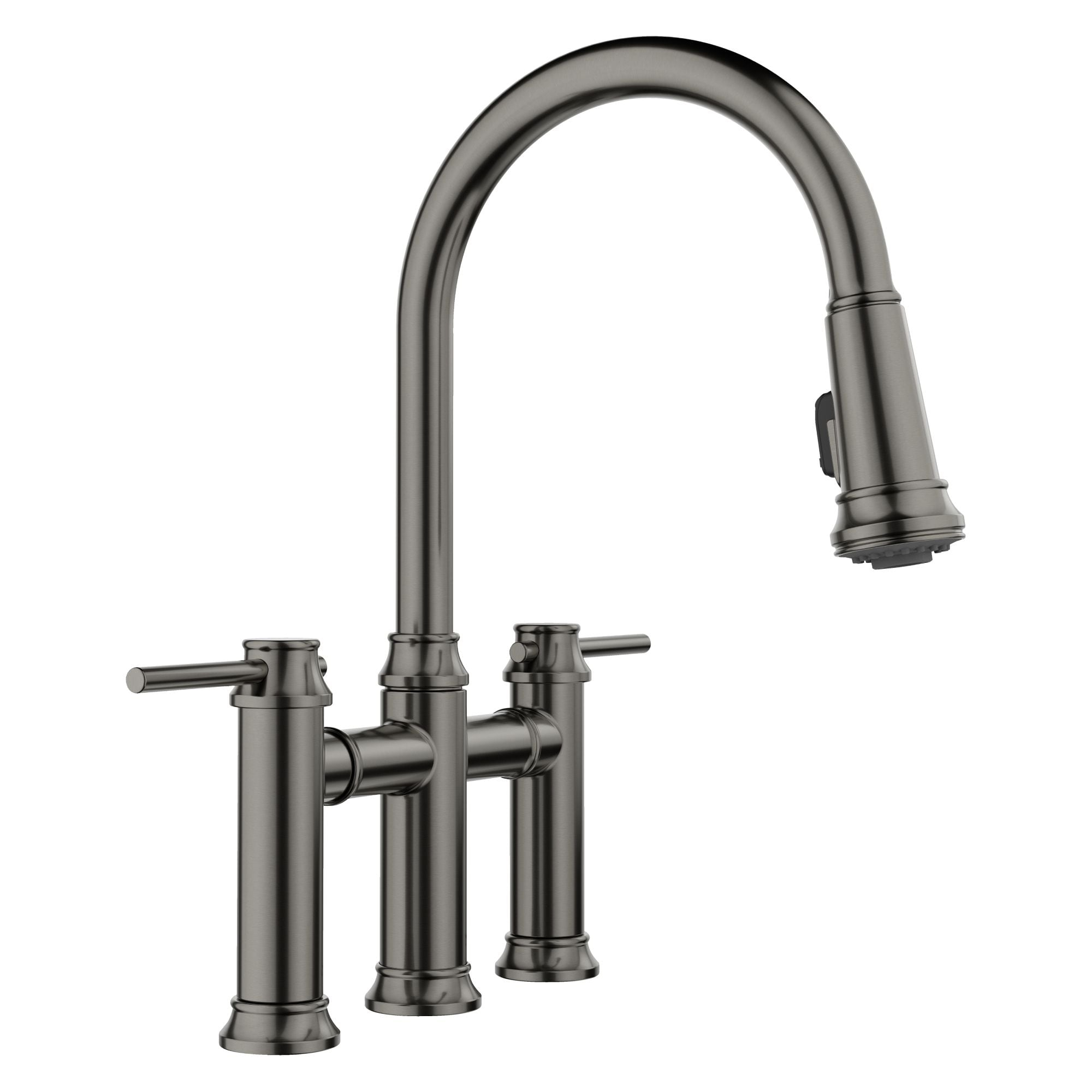 Empressa Pull Down Dual Spray Bridge Faucet