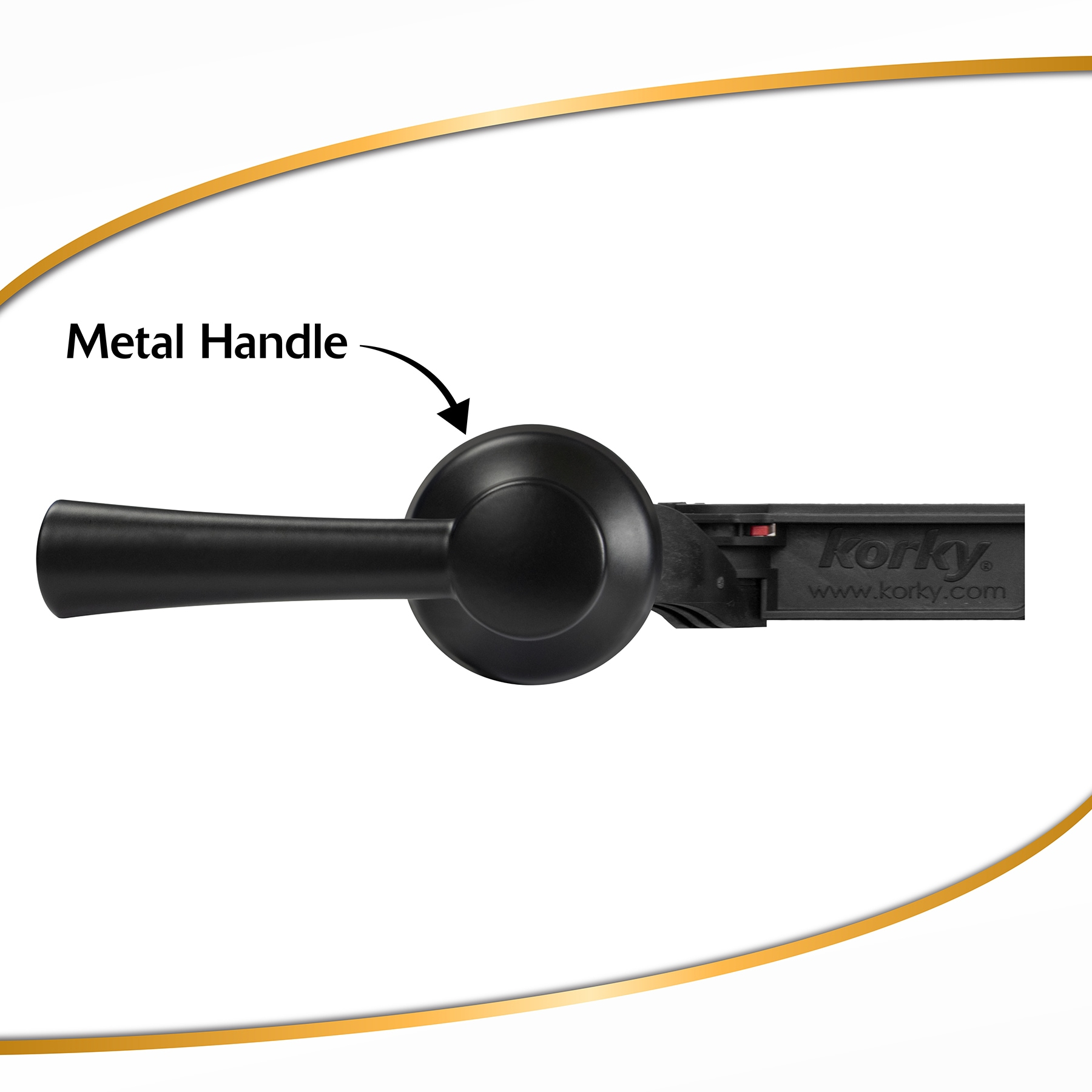 Korky 4001235 Strongram Flush Lever Black Matte Metal for Universal