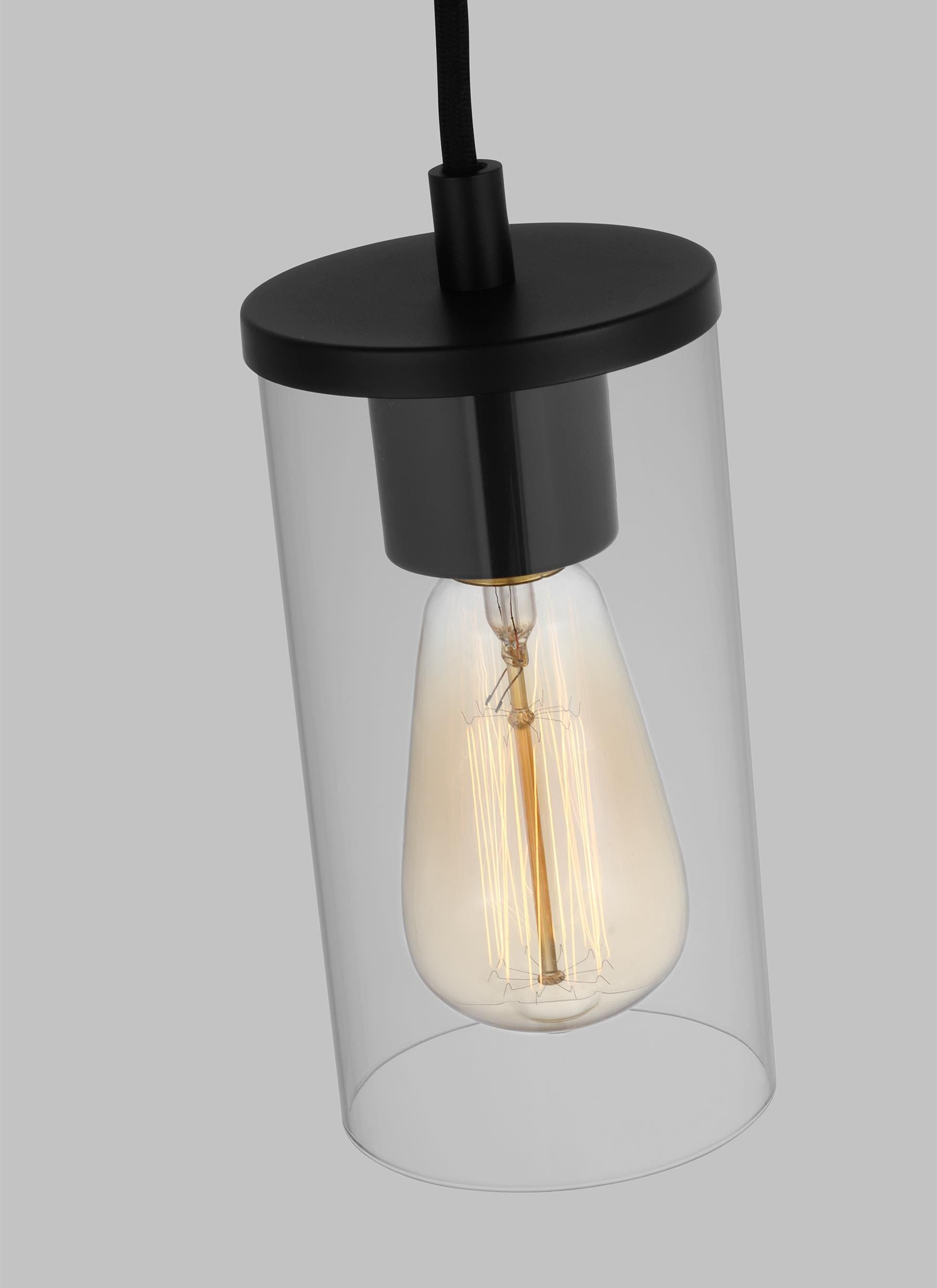 Midnight Black Glass Mini Globe Pendant Light