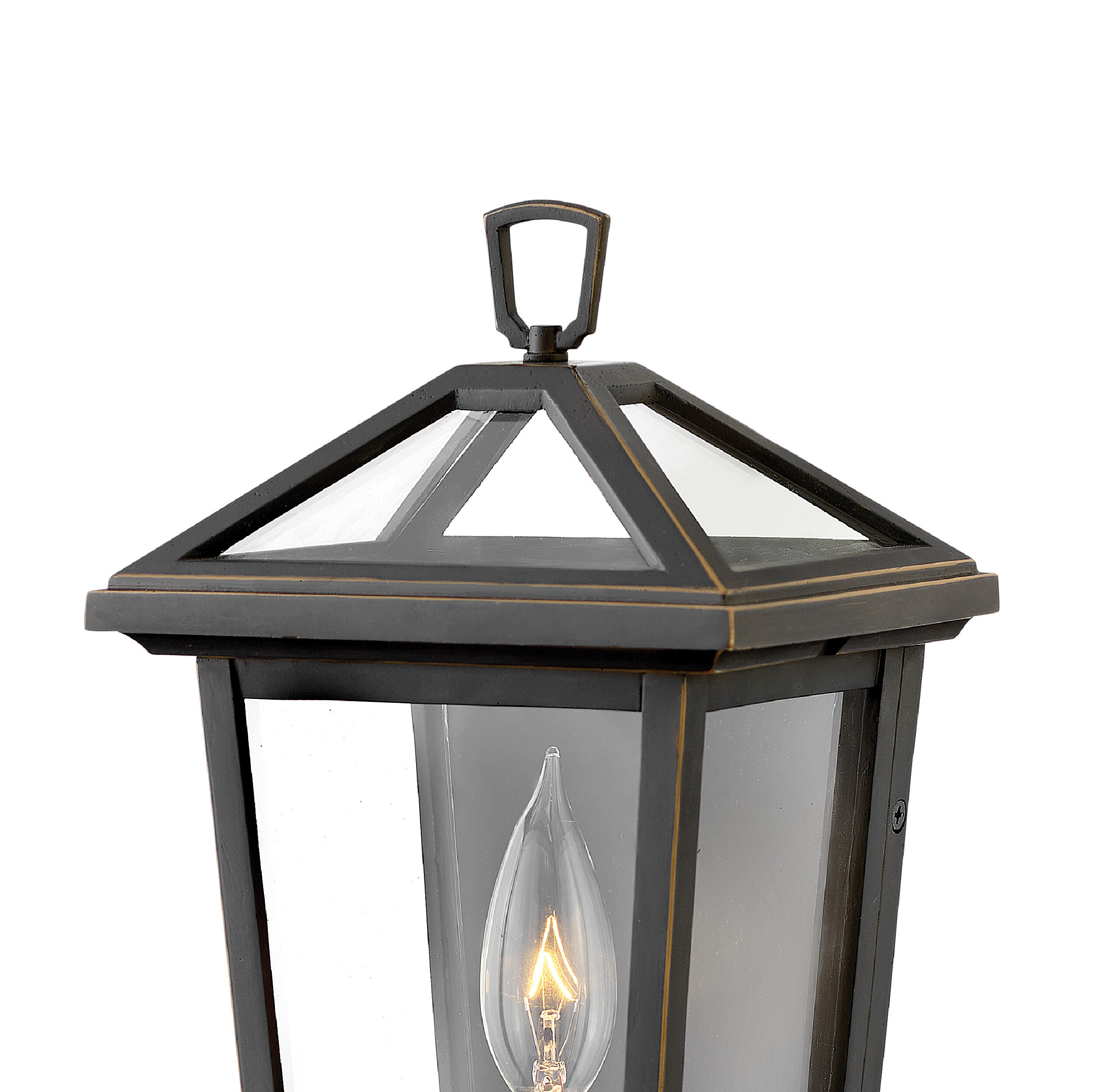 Oil Rubbed Bronze Outdoor Lantern with Clear Glass