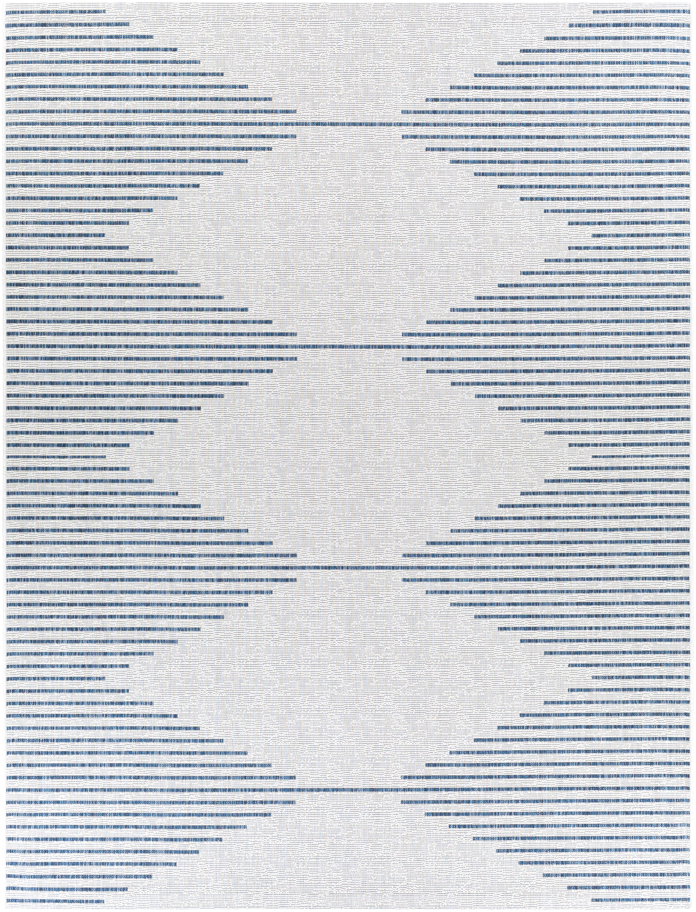 Reversible Blue Synthetic Easy Care Rectangular Rug 8' x 10'