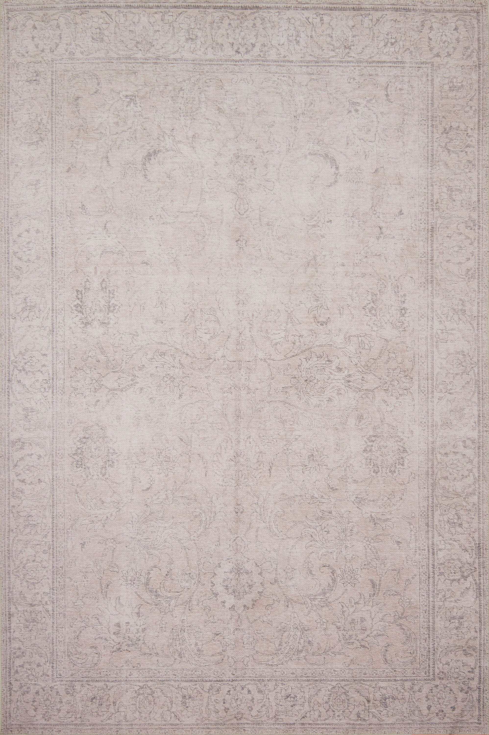 Loloi II Loren 2 x 4 (ft) Loomed Polyester Sand Rectangular Indoor Distressed/Overdyed Oriental Area rug