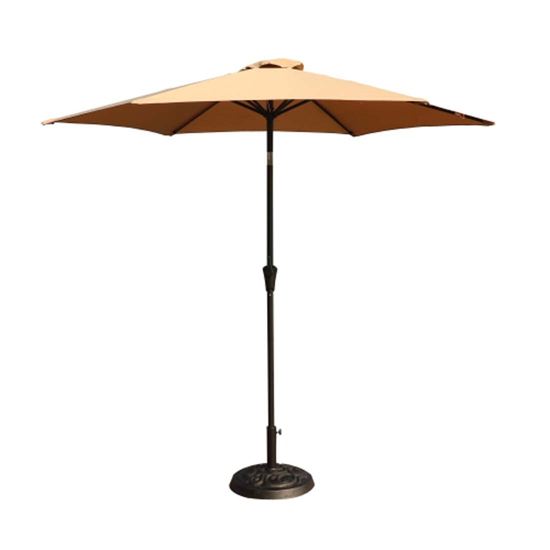 GatherCraft 9 Feet Pole Umbrella with Carry Bag and Base Taupe